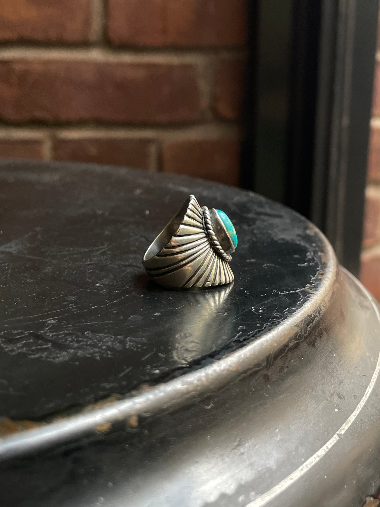 Kingman Turquoise Ring | 925 Sterling Silver | Size 6 E314