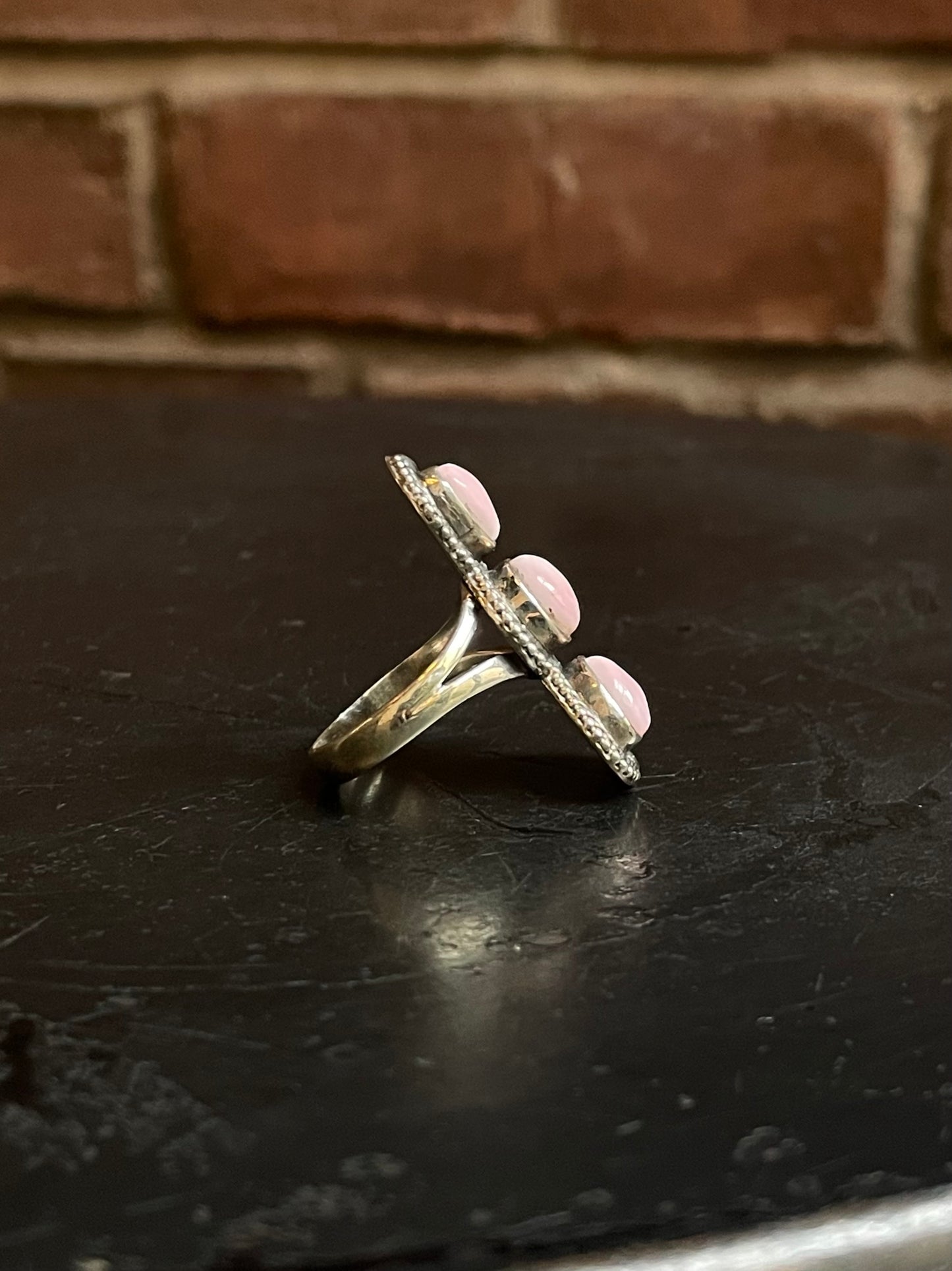 Pink Conch Heart Ring Size 6.25 | 925 Sterling Silver G173