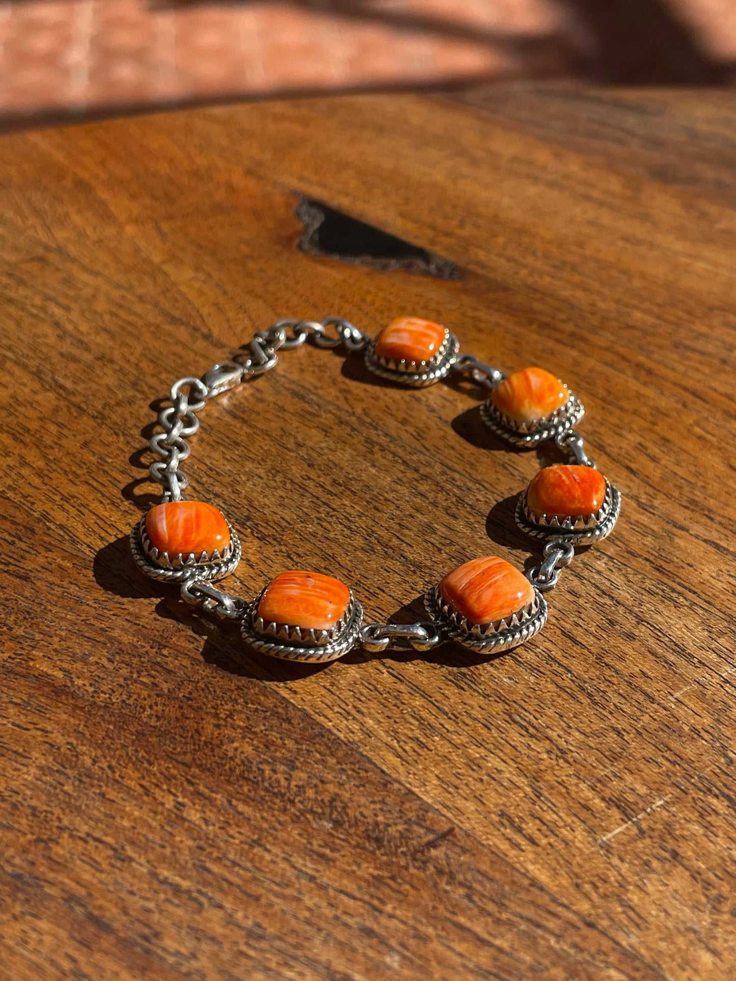 Spiny Oyster Link Bracelet | 925 Sterling Silver C845