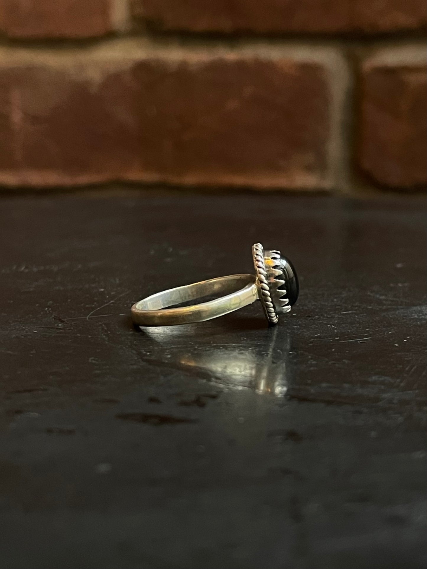 Black Onyx Ring | Sterling Silver | Size 9 G329