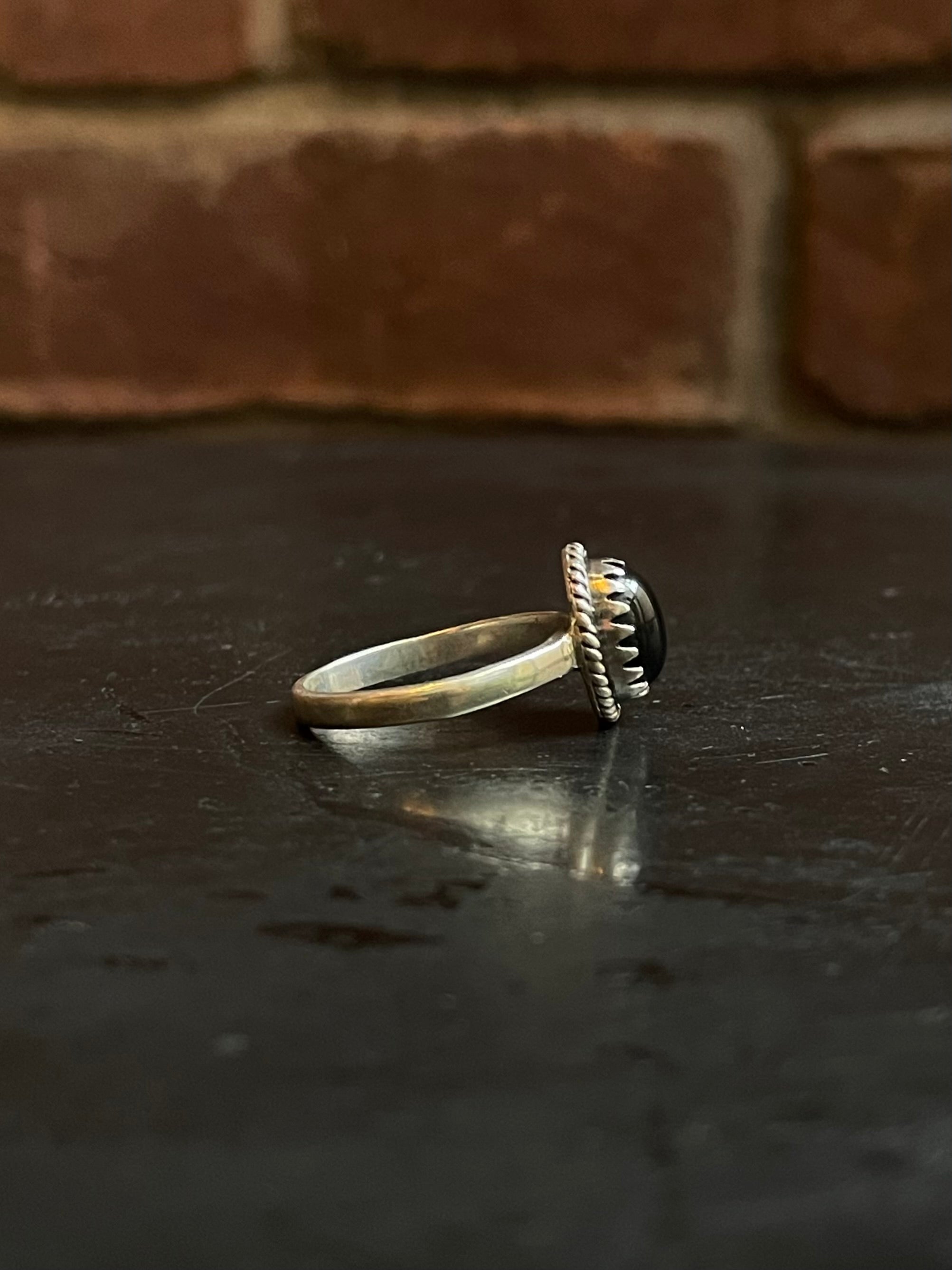 Black Onyx Ring | Sterling Silver | Size 9 G329