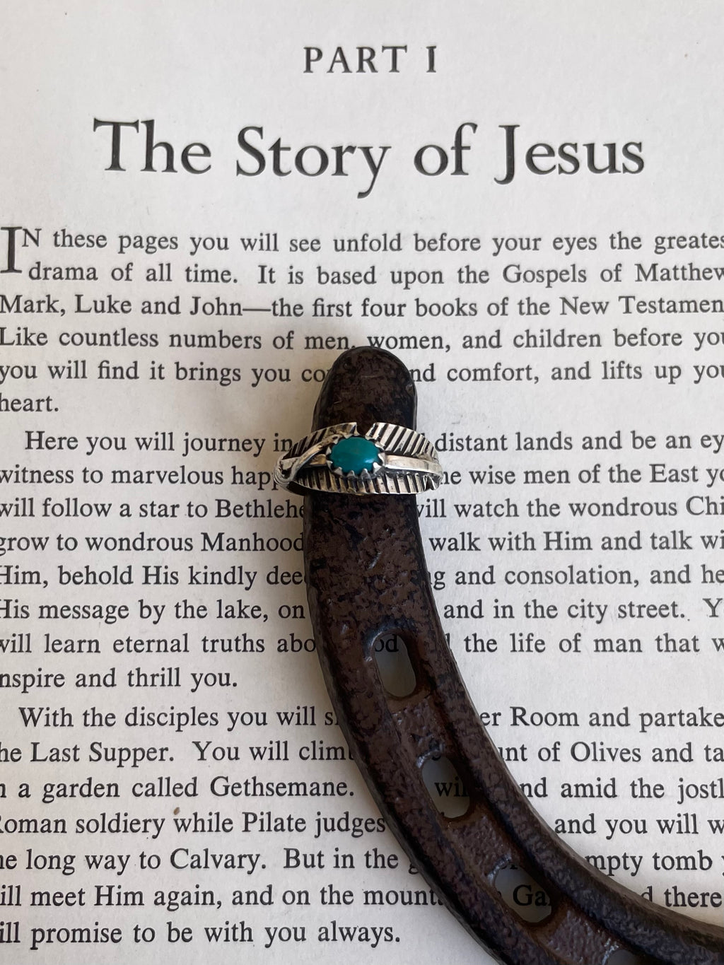 Turquoise Feather Ring | 925 Sterling Silver Size 8.25 G809