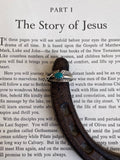 Turquoise Feather Ring | 925 Sterling Silver Size 8.25 G809