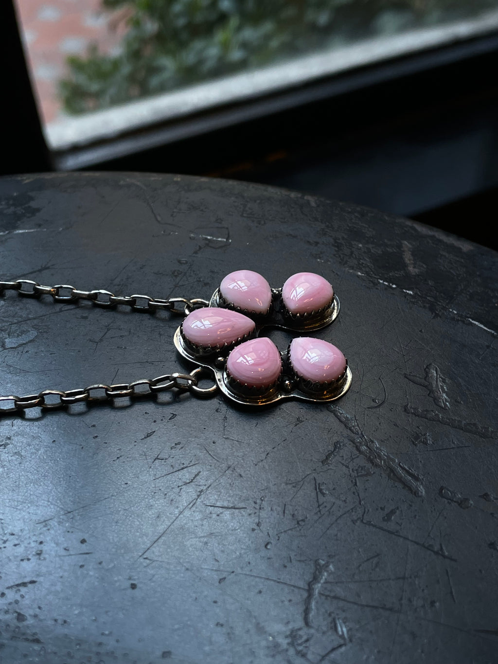 Pink Conch Naja Necklace | 925 Sterling Silver E342