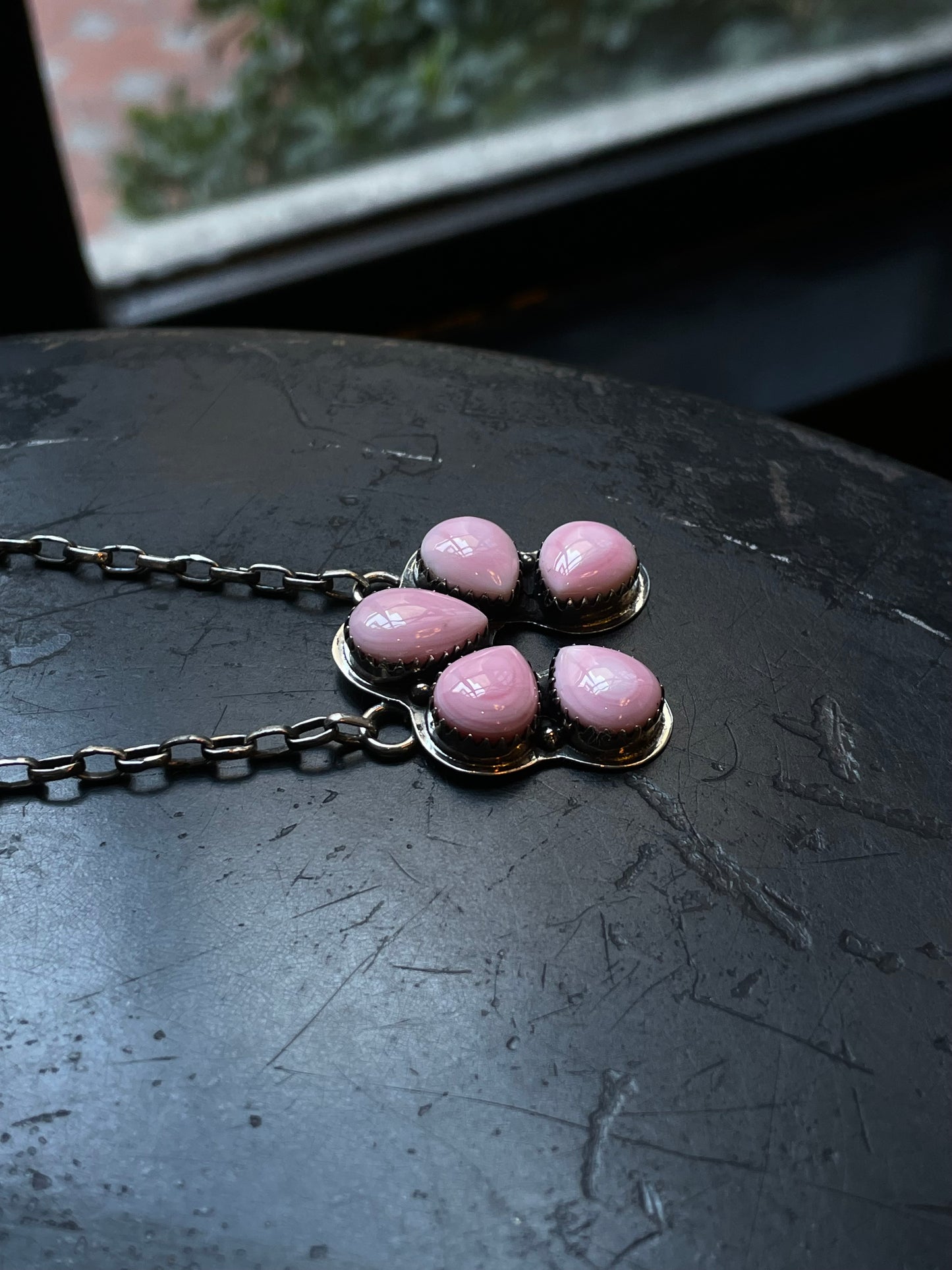 Pink Conch Naja Necklace | 925 Sterling Silver E342
