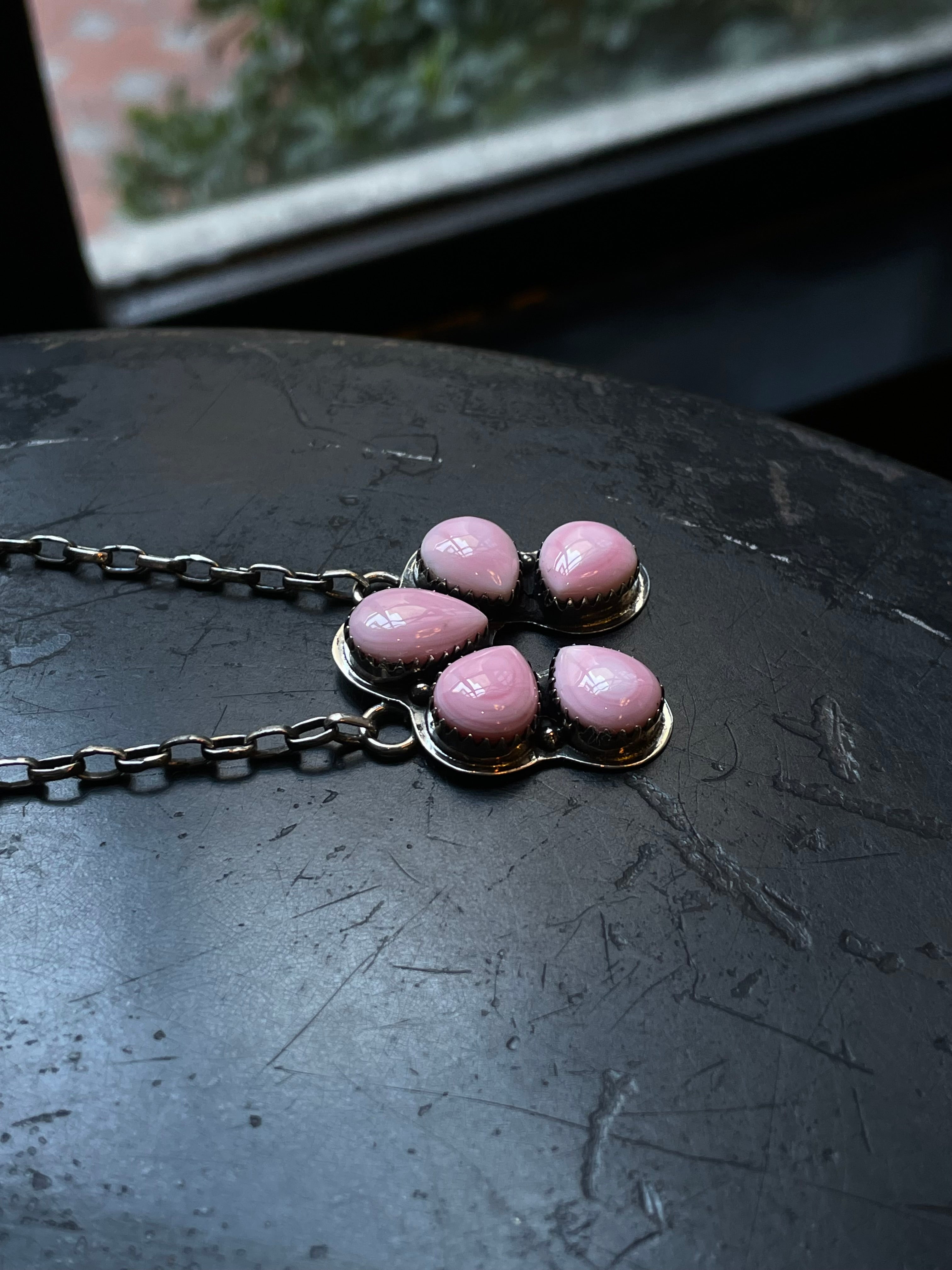 Pink Conch Naja Necklace | 925 Sterling Silver E342