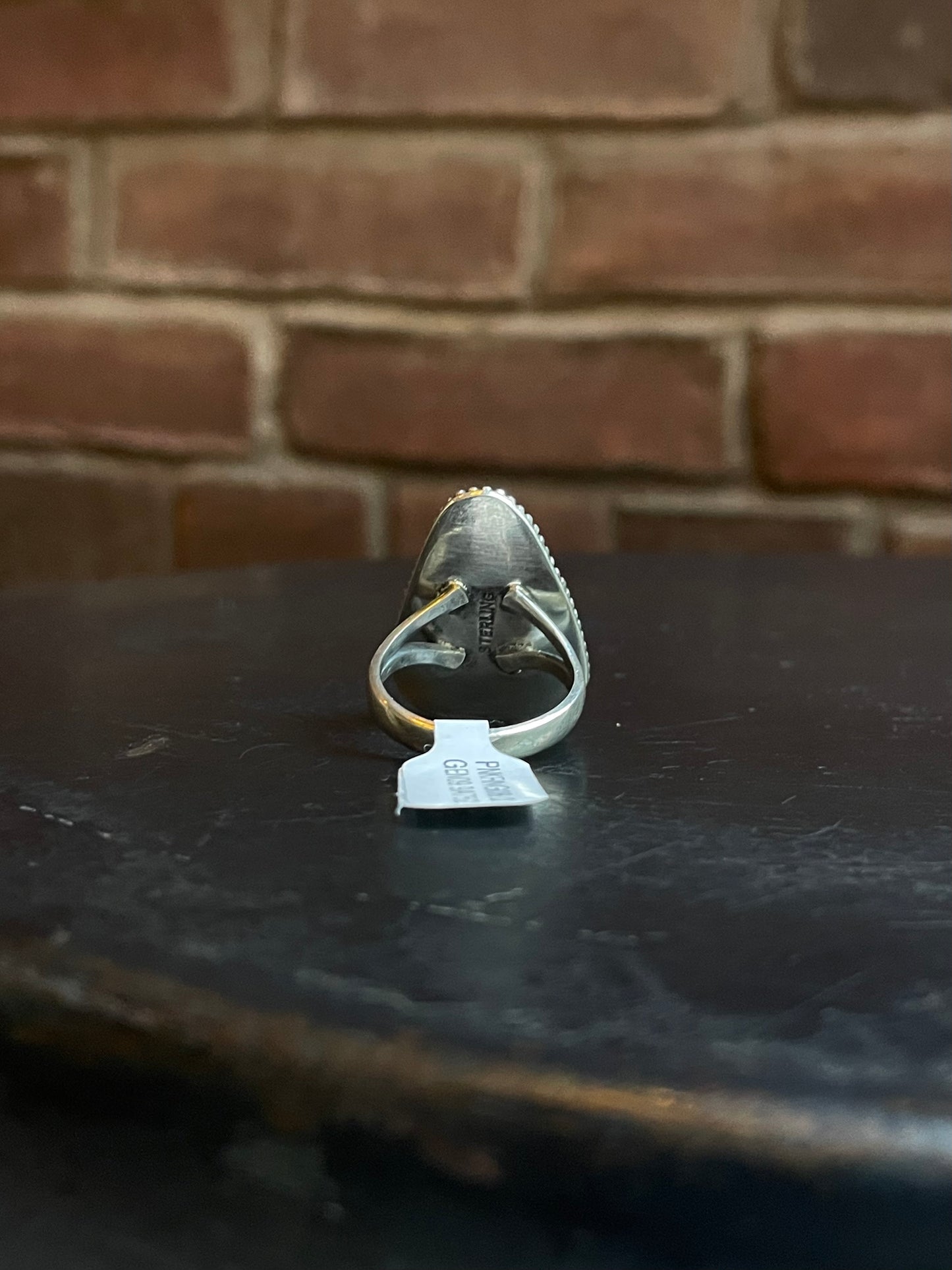 Triangle Shaped Pink Conch Ring | Sterling Silver | Size 8 | A752