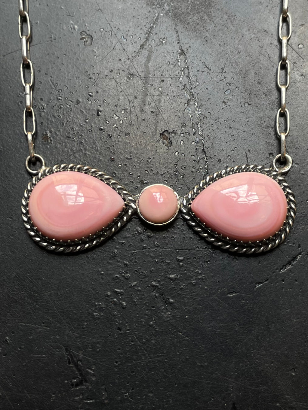 Pink Conch Necklace | 925 Sterling Silver E974