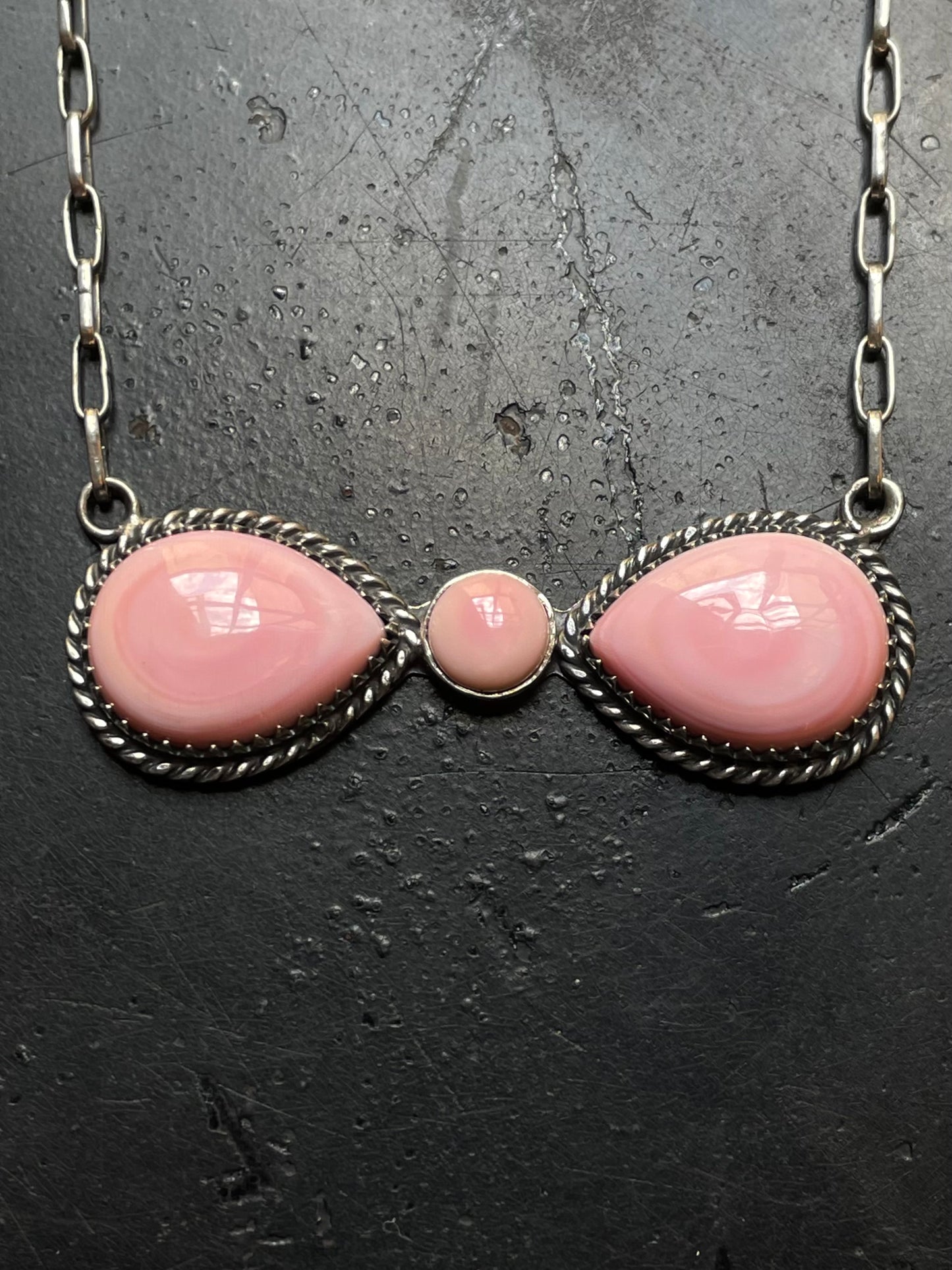 Pink Conch Necklace | 925 Sterling Silver E974