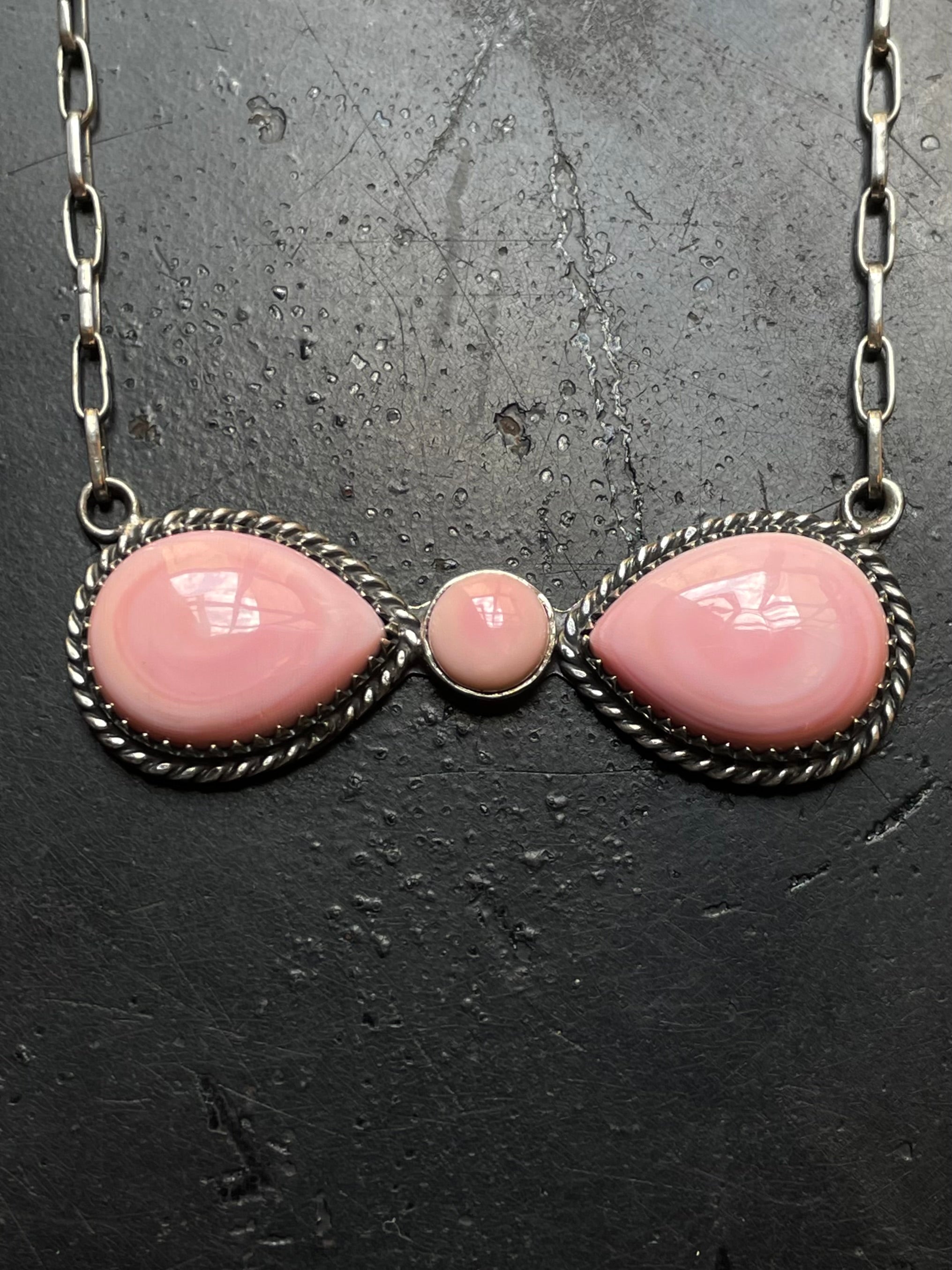 Pink Conch Necklace | 925 Sterling Silver E974