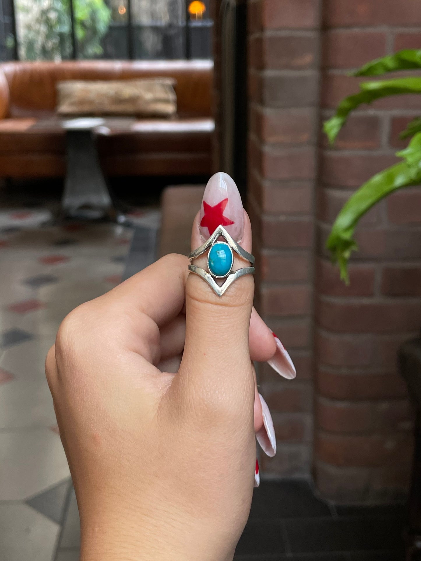 Kingman Turquoise Ring Size 8 | 925 Sterling Silver G508