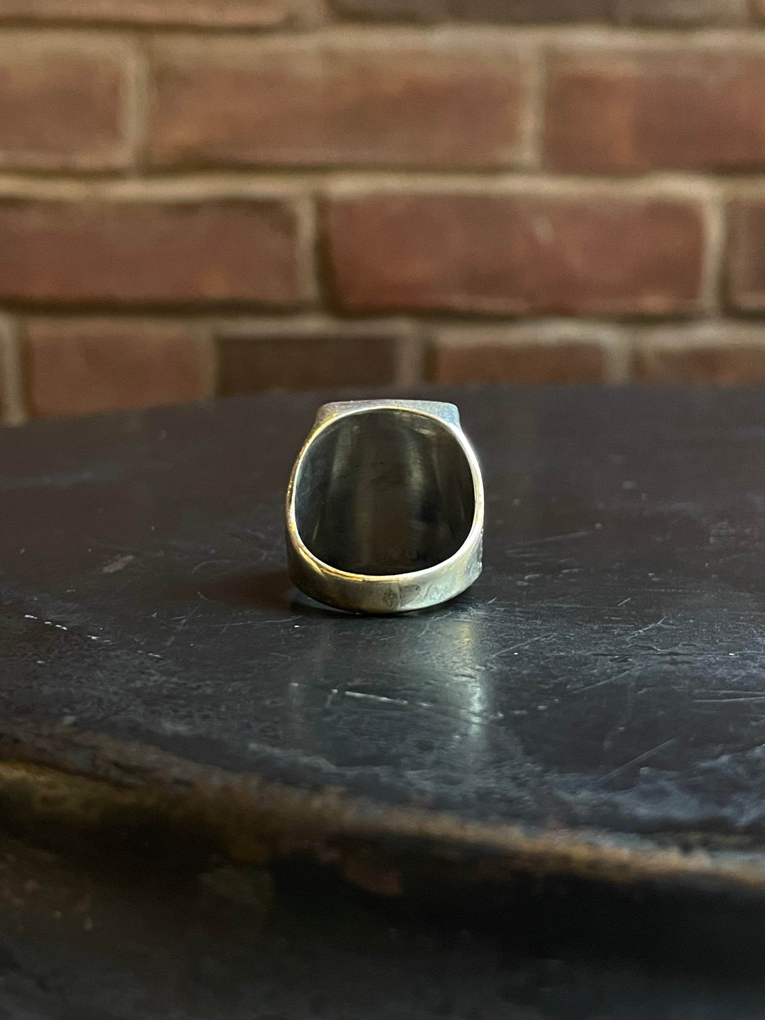 Turquoise Thunderbird Ring Size 9 | Sterling Silver E868