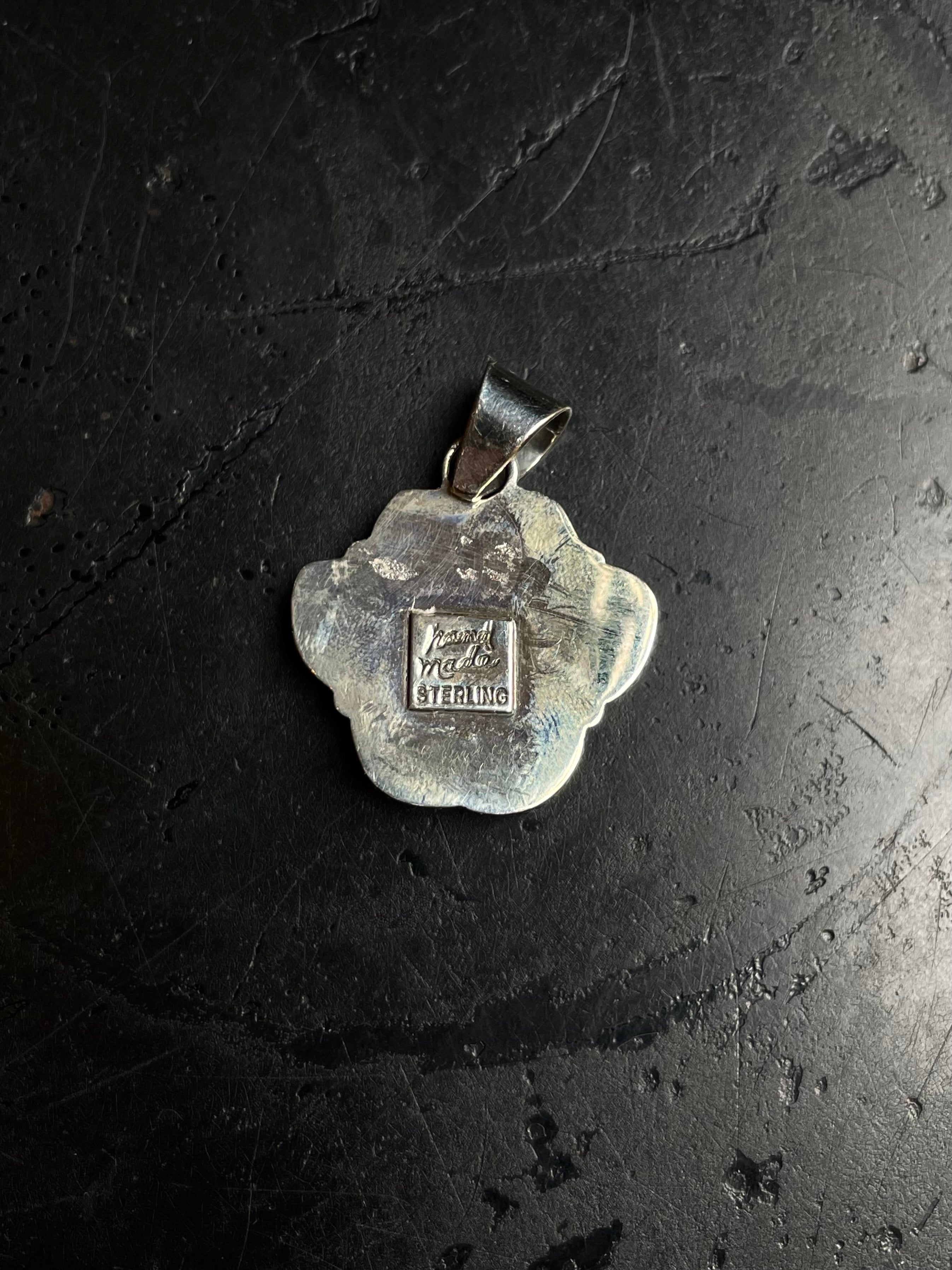 Turquoise Paw Heart Pendant | 925 Sterling Silver C992