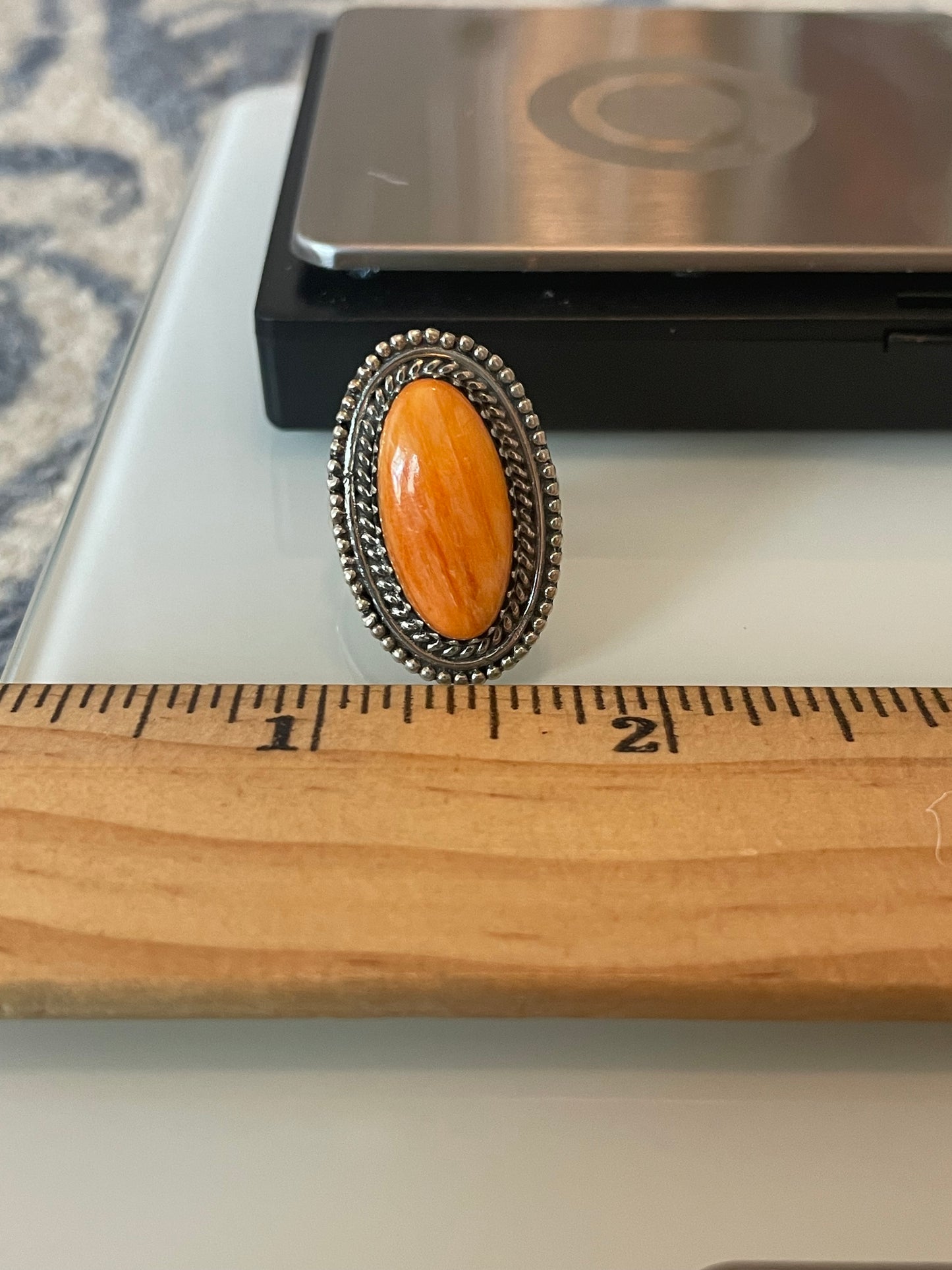 Spiny Oyster Oval Ring Size 7 | 925 Sterling Silver G218
