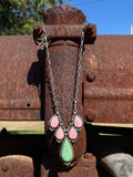 Pink Conch & Turquoise Necklace | 925 Sterling Silver E339
