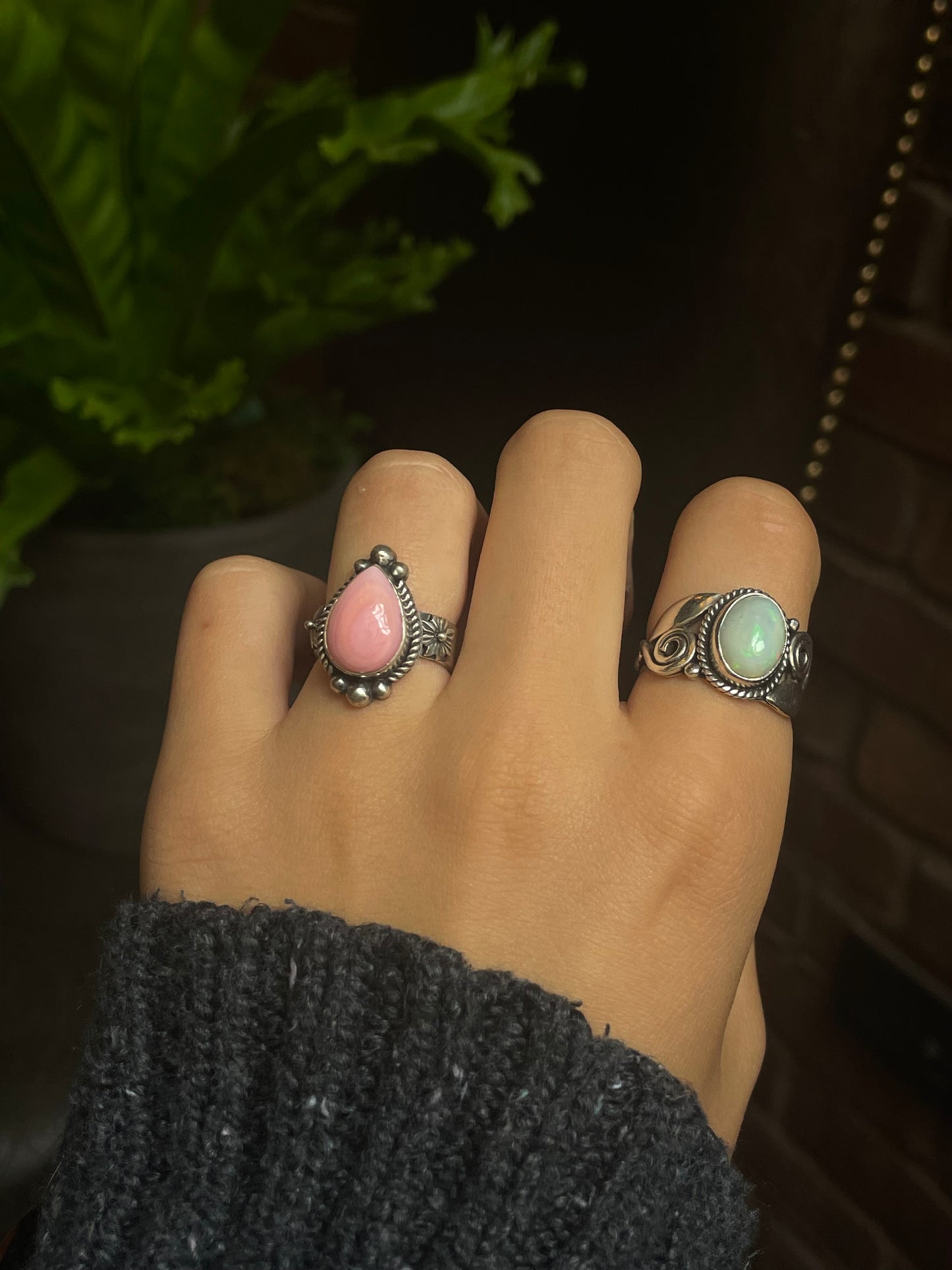 Pink Conch Ring Size 6 | 925 Sterling Silver G129