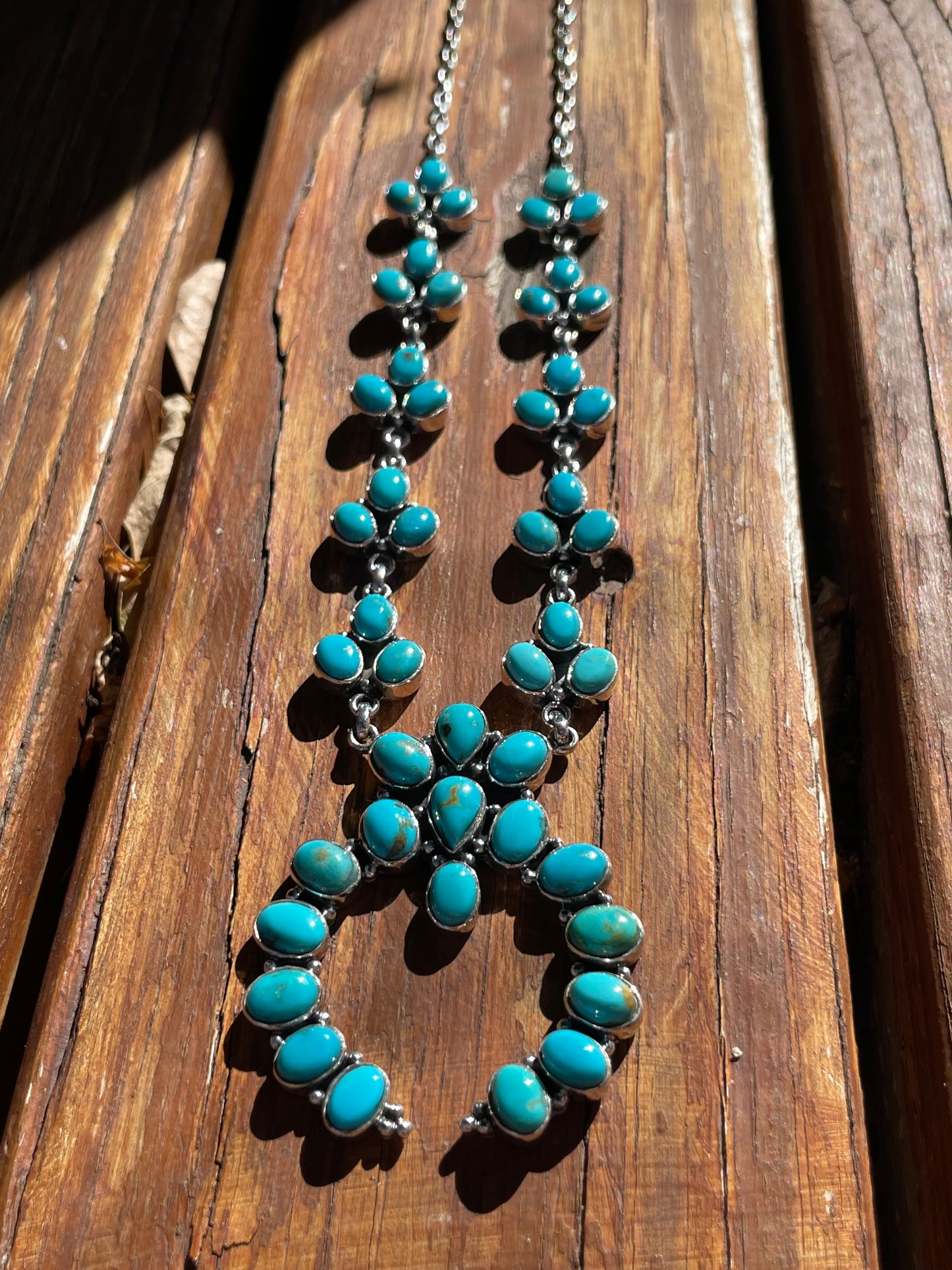 Kingman Turquoise Naja Necklace | Sterling Silver 925 B878