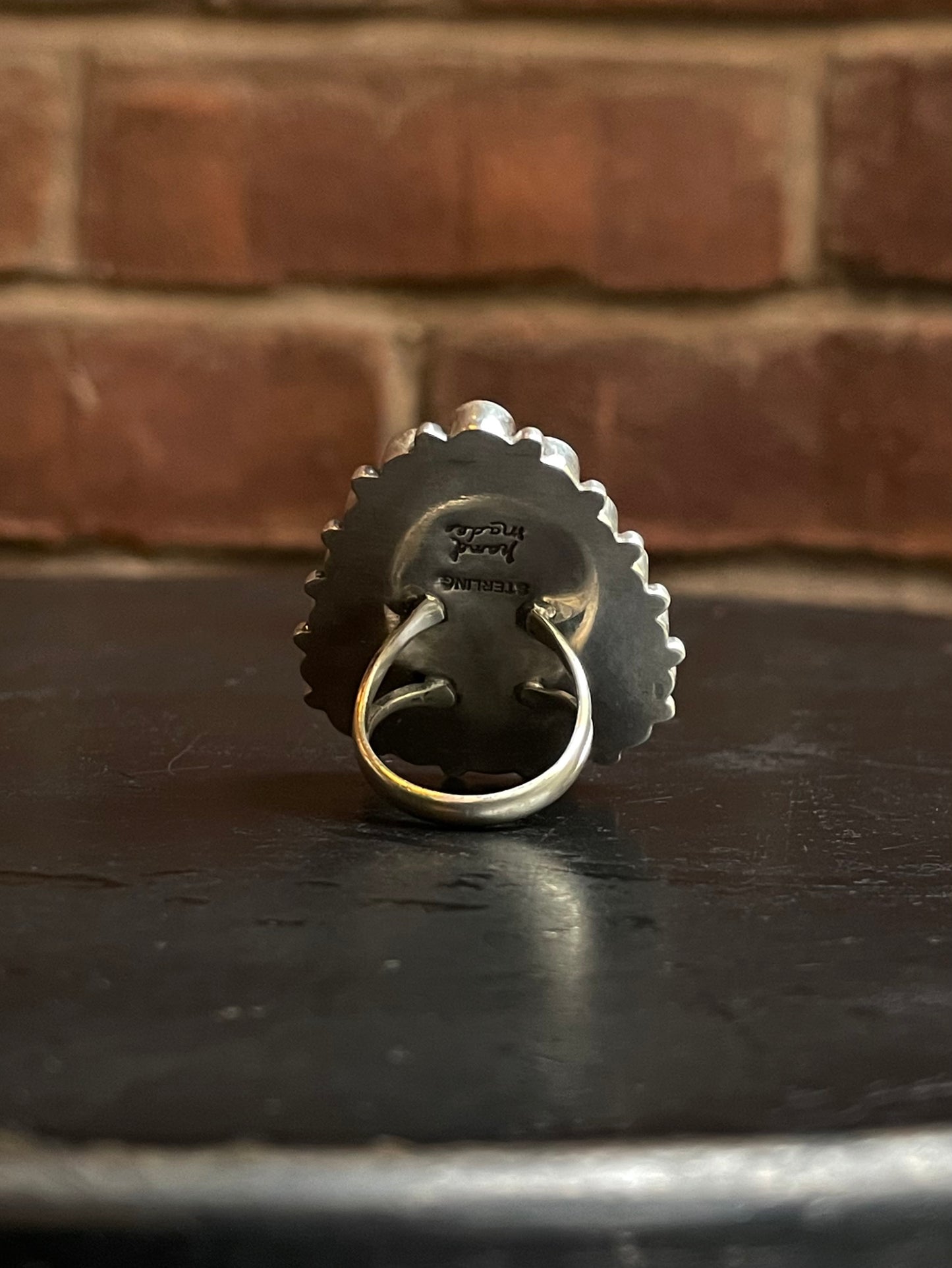 Italian Coral & Wild Horse Ring Size 6.75 | 925 Sterling Silver G190
