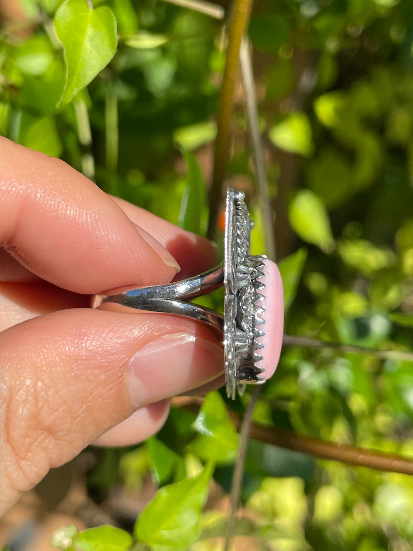 Pink Conch Butterfly Ring | 925 Sterling Silver | Size 8 B317