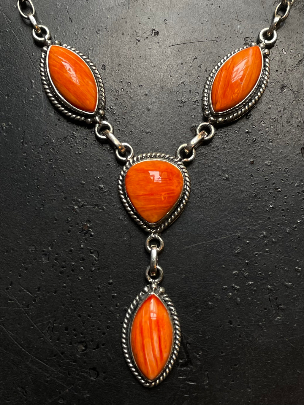 Spiny Oyster Lariat Necklace | 925 Sterling Silver G258