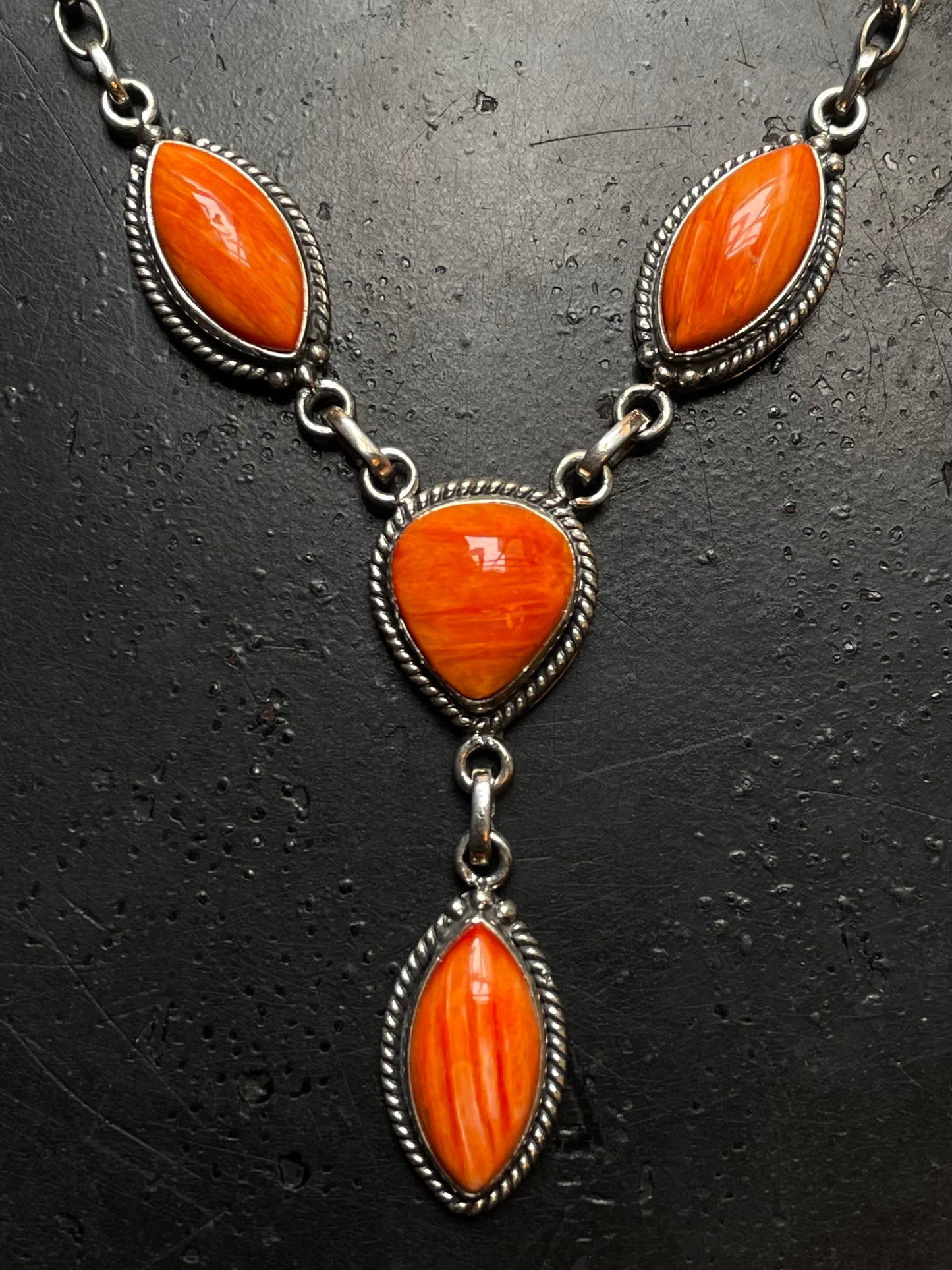 Spiny Oyster Lariat Necklace | 925 Sterling Silver G258