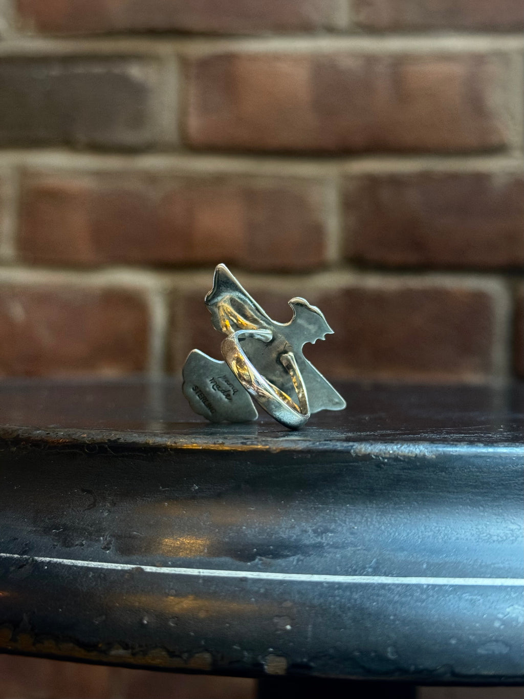Pink Conch Thunderbird Ring Size 9 | 925 Sterling Silver C439