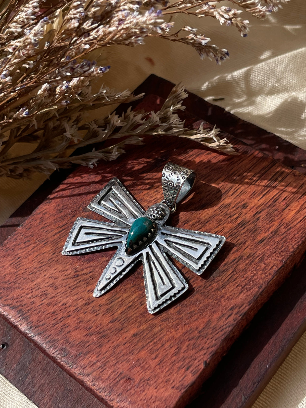 Turquoise Butterfly Pendant | 925 Sterling Silver E270