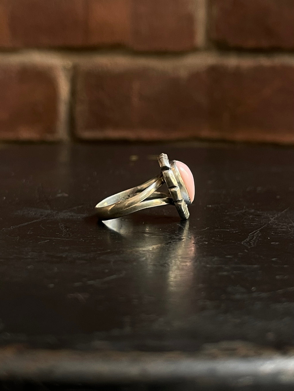 Pink Conch Heart Ring Size 6.5 | 925 Sterling Silver G537
