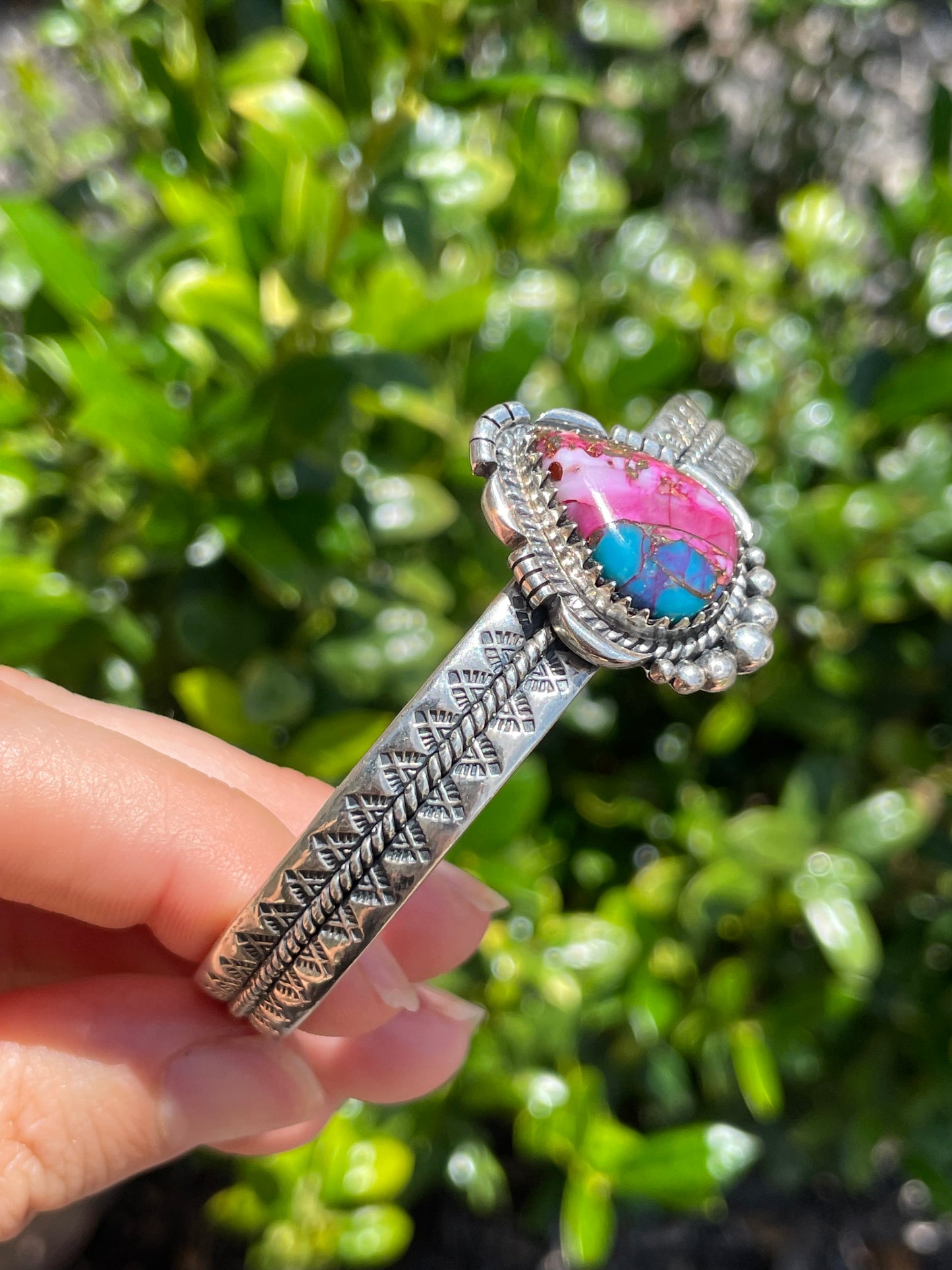 Dahlia Turquoise Cuff Bracelet | 925 Sterling Silver D146