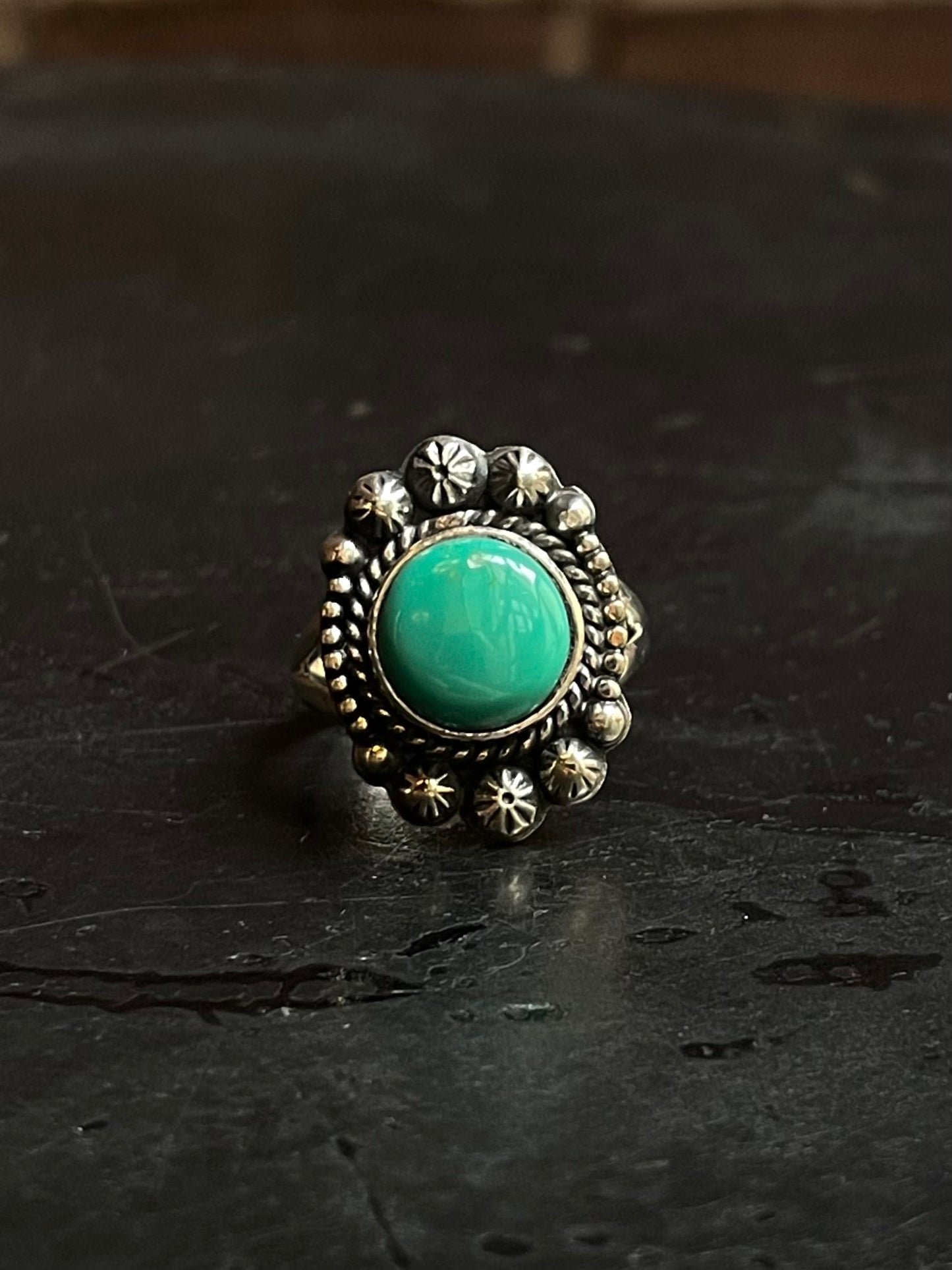 Kingman Turquoise Ring Size 7 | 925 Sterling Silver Southwest E157