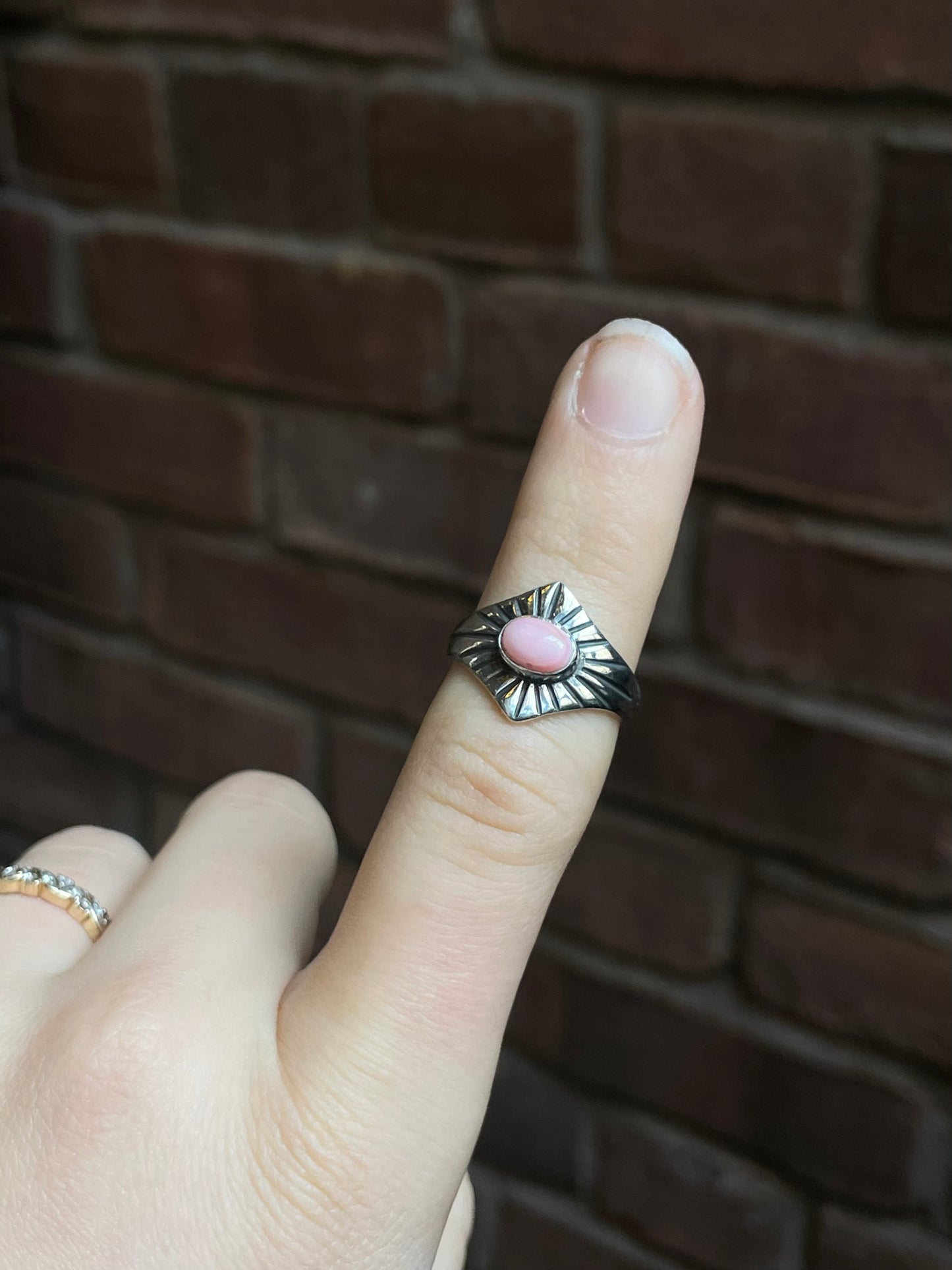 Pink Conch Ring Size 7.25 | 925 Sterling Silver Southwest E137