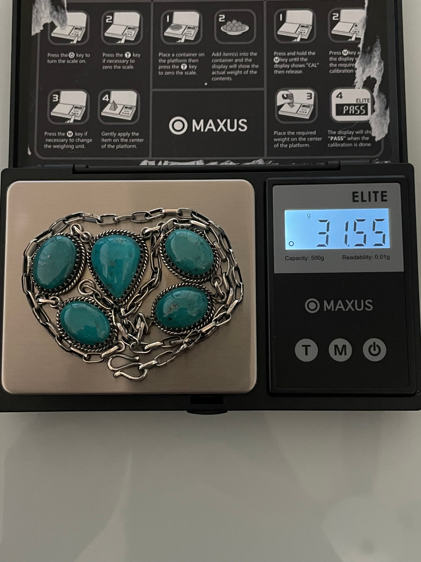 Kingman Lariat Turquoise Necklace | 925 Sterling Silver E330