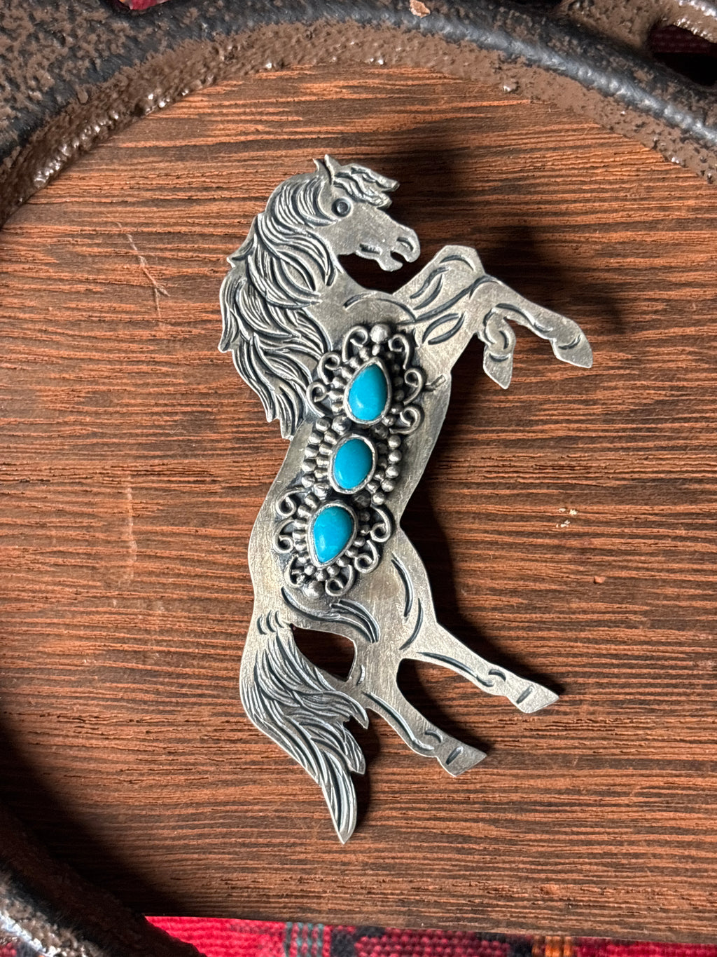 Turquoise Horse Pendant | 925 Sterling Silver M006