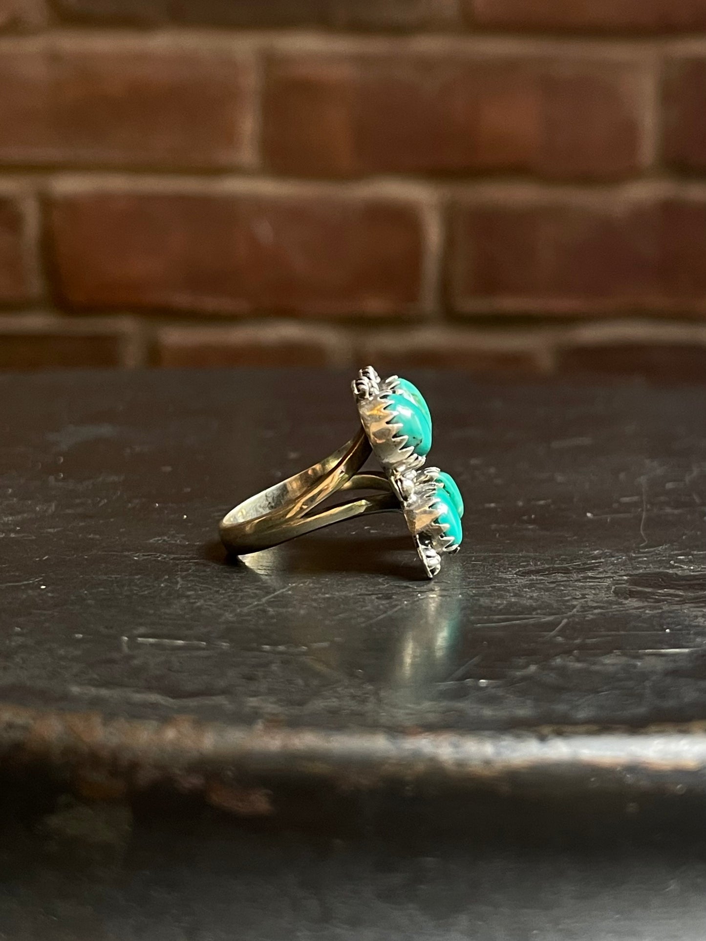 Turquoise Butterfly Ring Size 8.5 | Sterling Silver E873