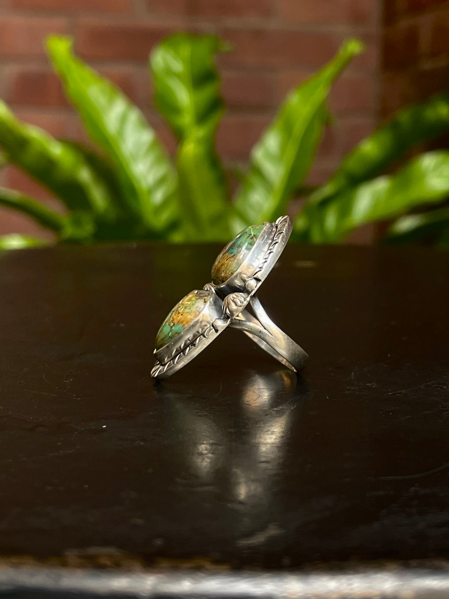Kingman Turquoise Teardrop Ring | Sterling Silver | Size 6 G307