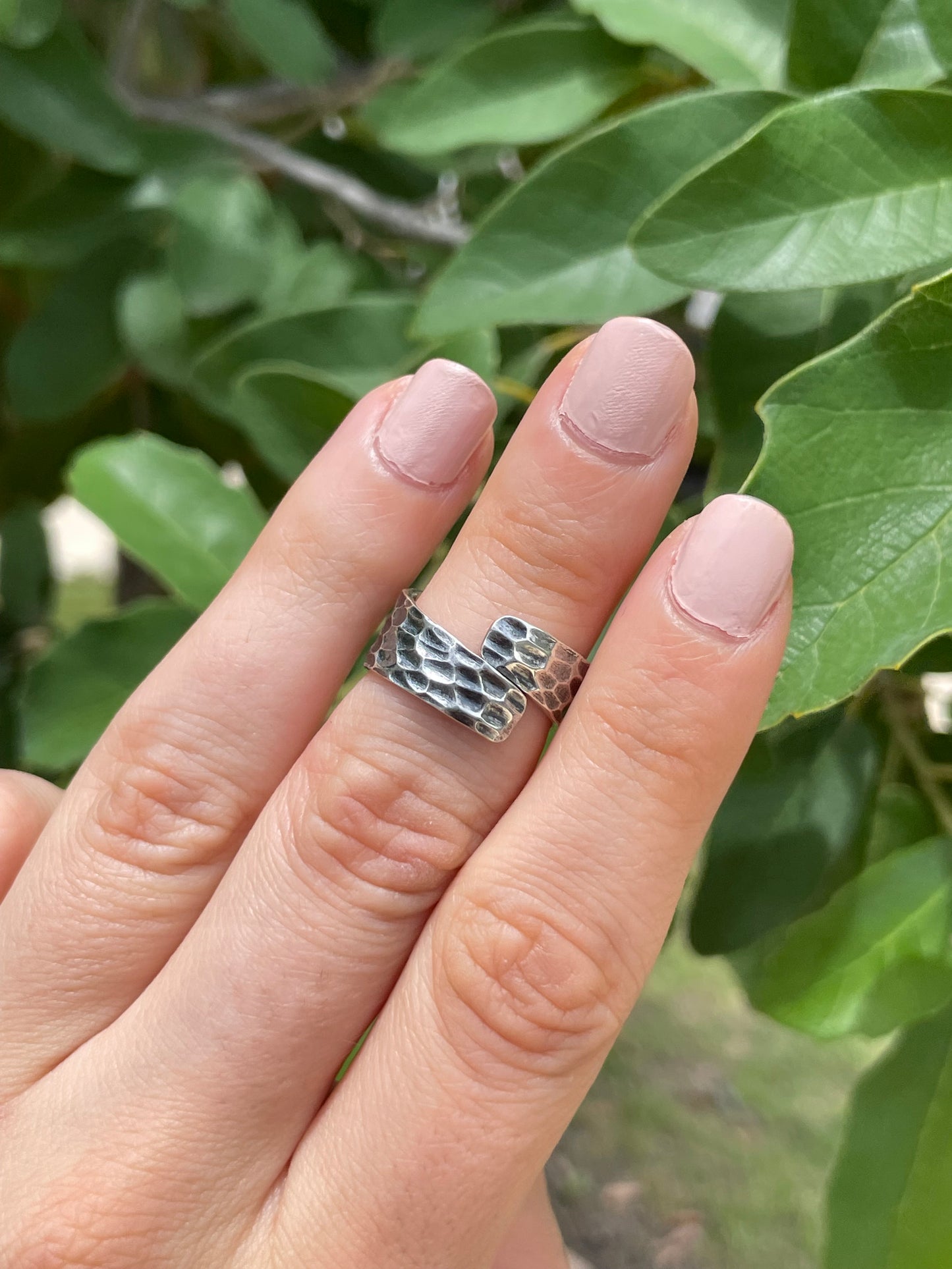 Hammered Sterling Silver Band Ring Size 6 | 925 Sterling Silver D185