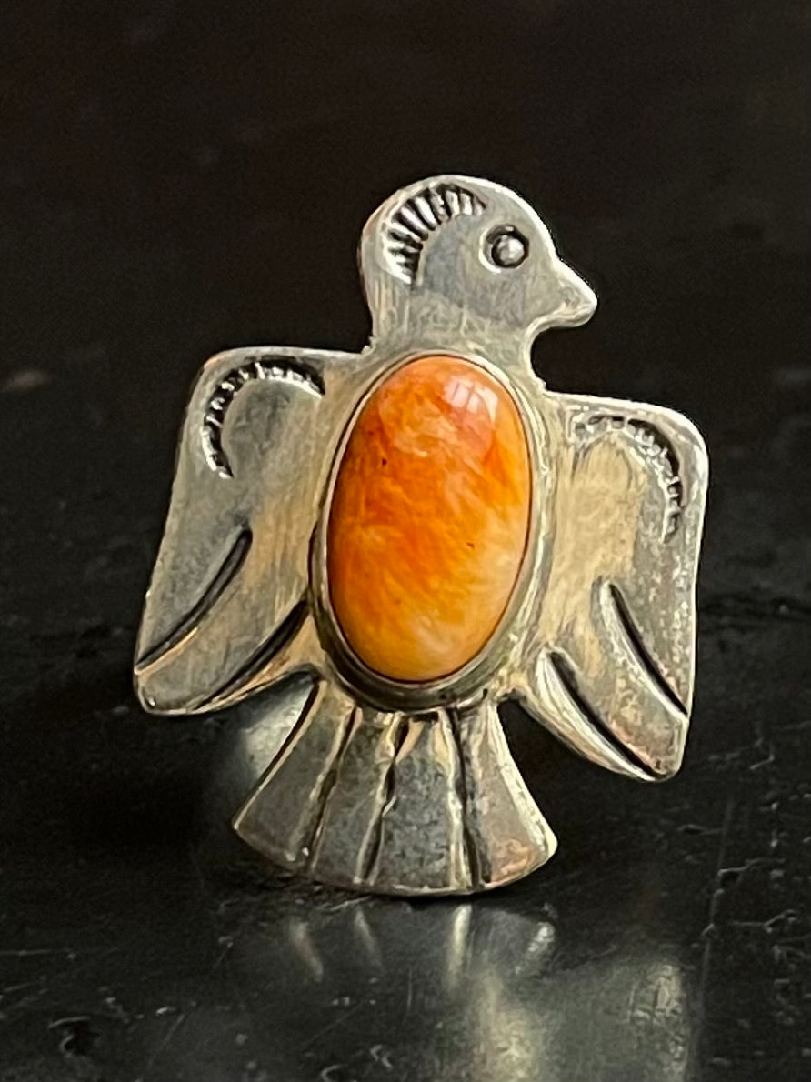 Spiny Oyster Thunderbird Ring Size 8 | 925 Sterling Silver G224