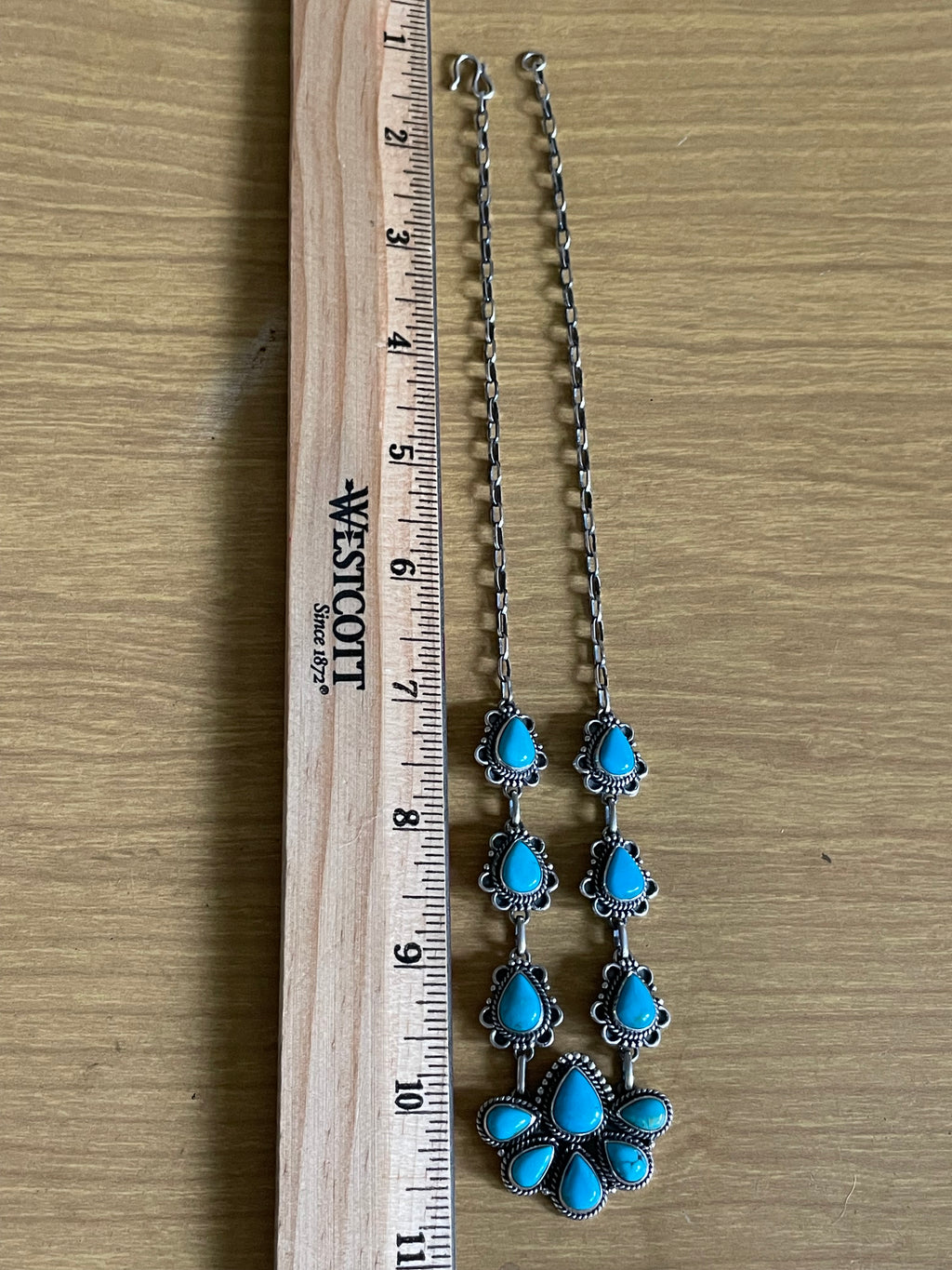 Kingman Turquoise Lariat Necklace | 925 Sterling Silver G598