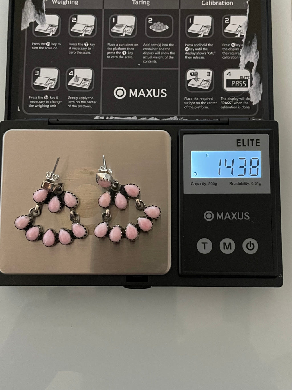 Pink Conch Chandelier Earrings | 925 Sterling Silver E395