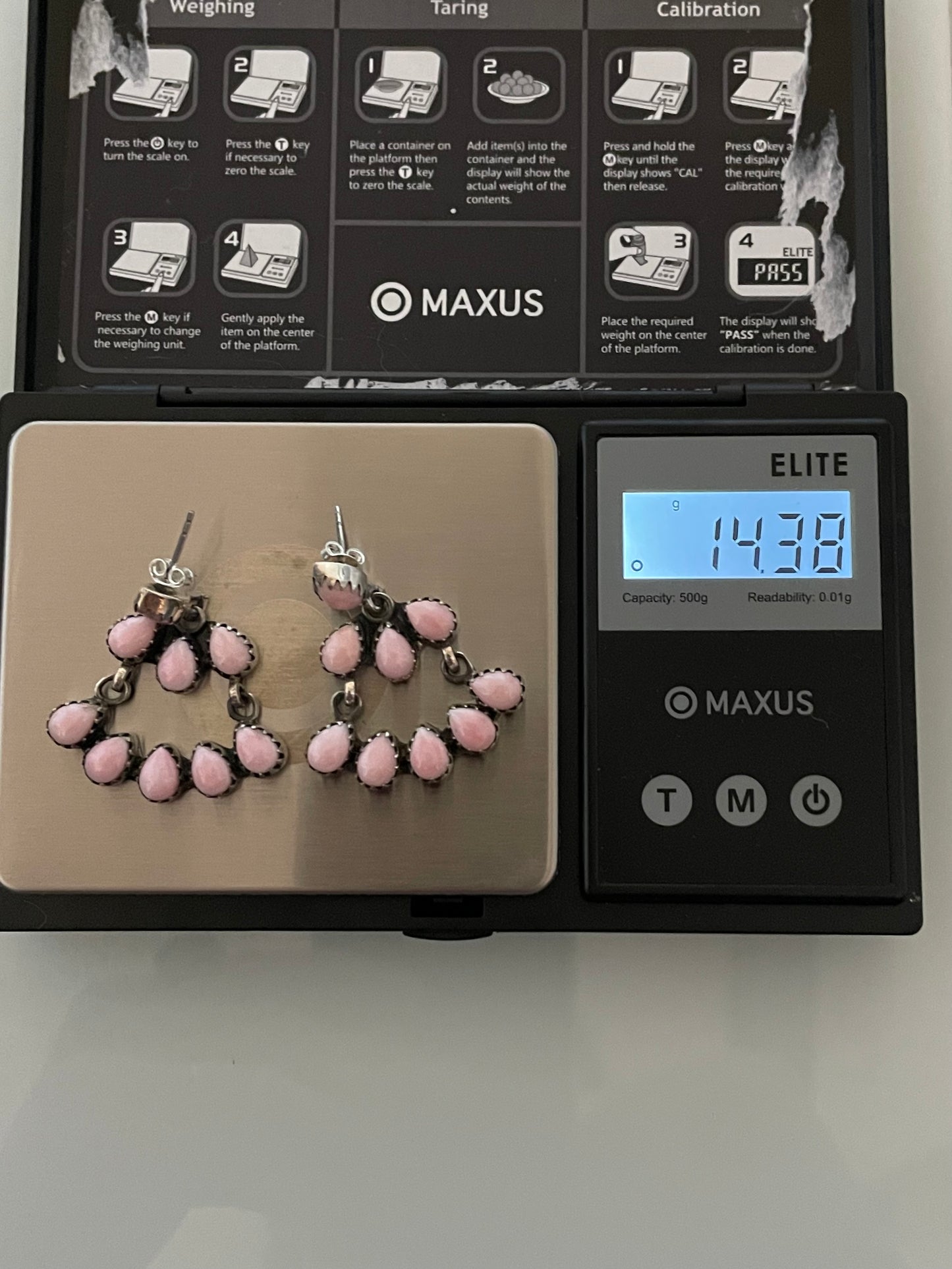 Pink Conch Chandelier Earrings | 925 Sterling Silver E395