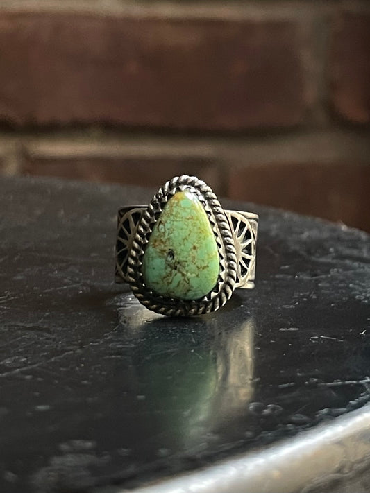 Kingman Turquoise Ring | 925 Sterling Silver | Size 8 E303
