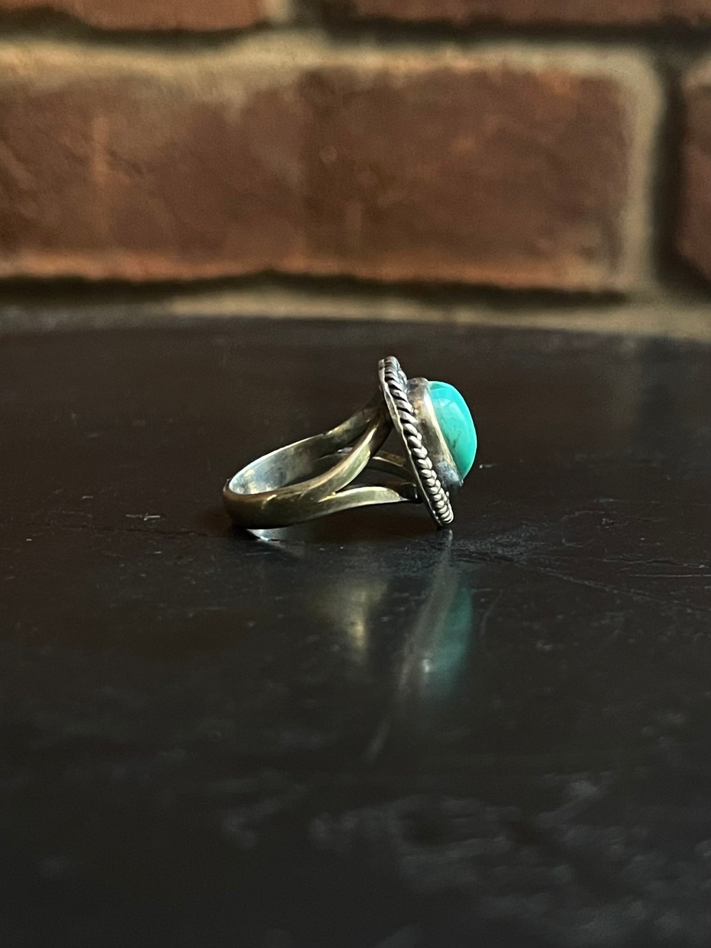 Kingman Turquoise Heart Ring | Sterling Silver | Size 6 G382
