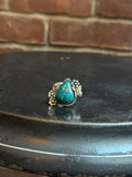 Turquoise Teardrop Ring | Sterling Silver | Size 7.5 | C146