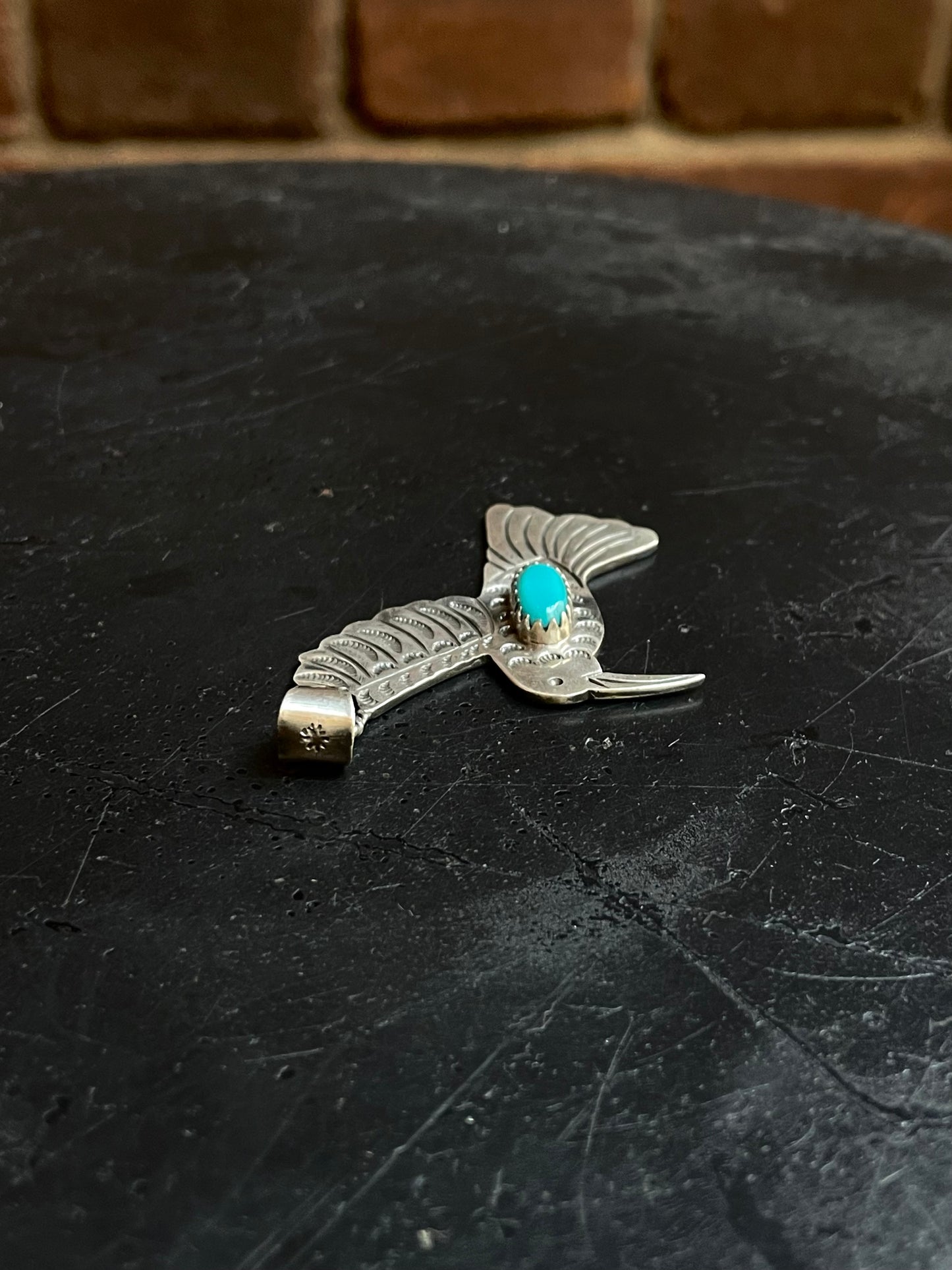 Turquoise Hummingbird Pendant | 925 Sterling Silver E275