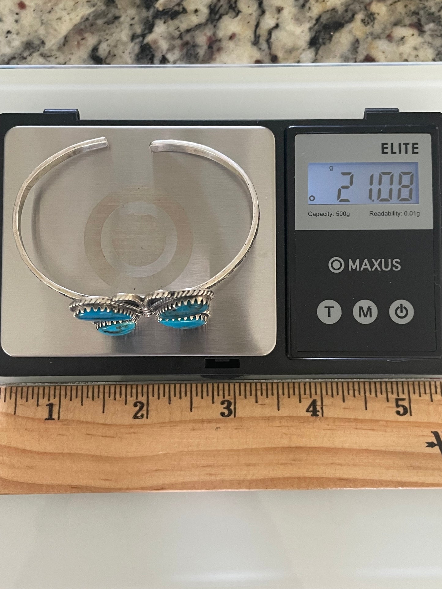 Kingman Turquoise Butterfly Cuff Bracelet | Sterling Silver G457