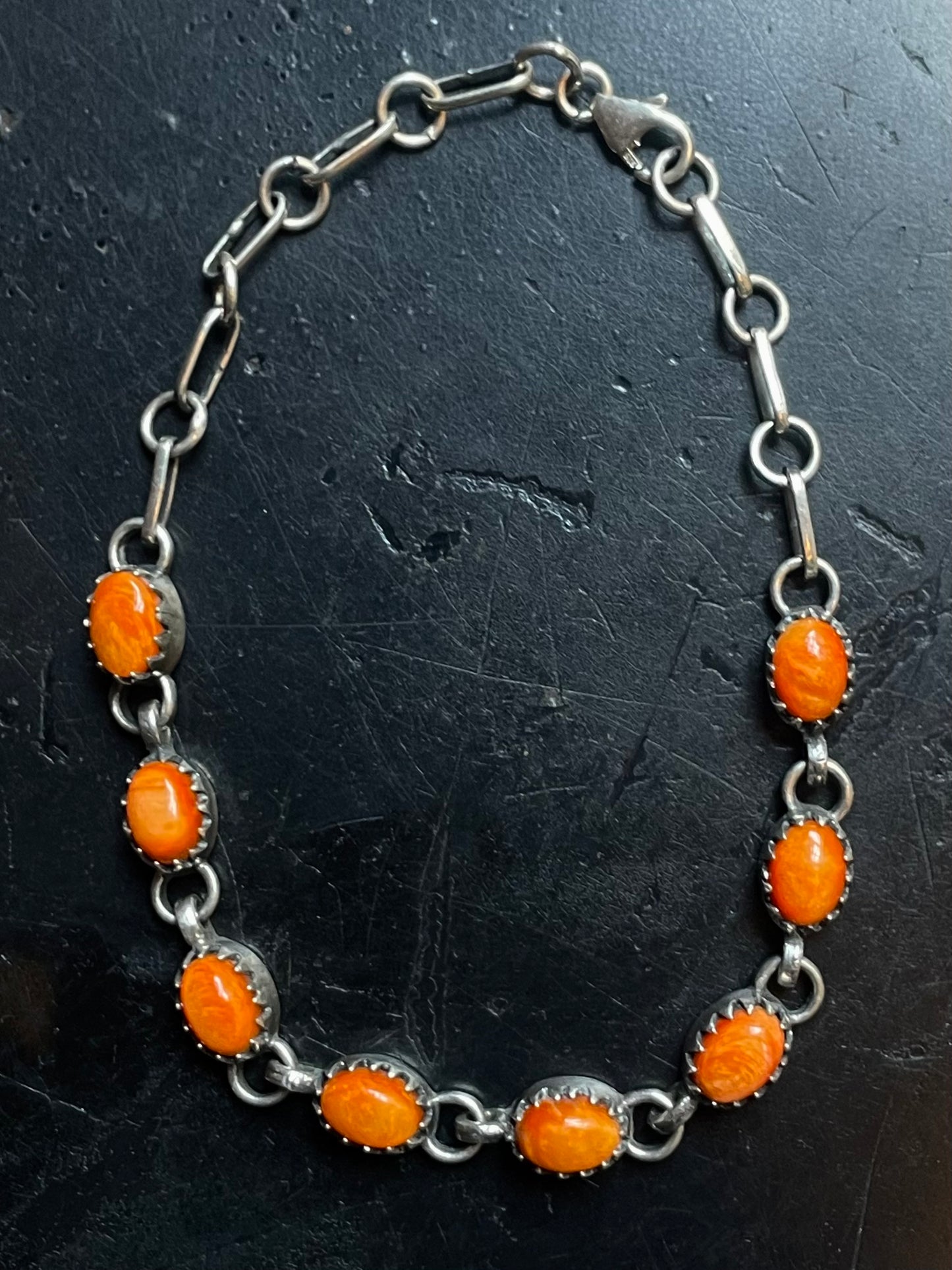 Spiny Oyster Bracelet | 925 Sterling Silver Link Bracelet E543