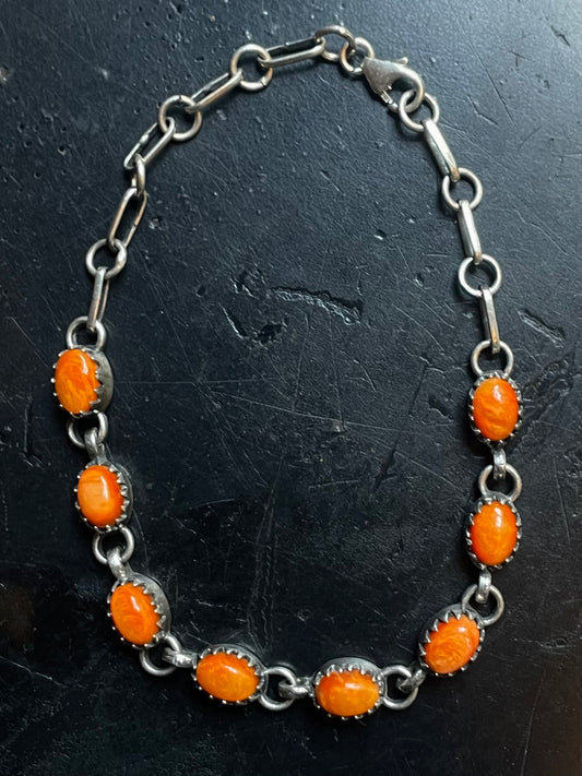 Spiny Oyster Bracelet | 925 Sterling Silver Link Bracelet E543