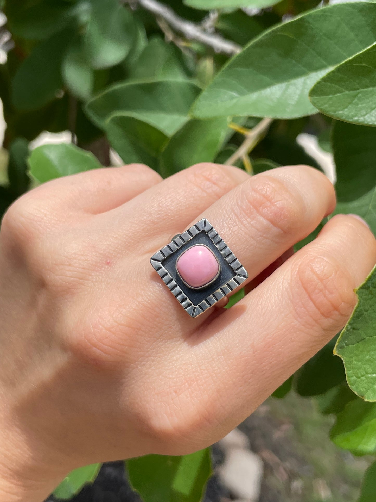 Pink Conch Ring Size 7.5 | 925 Sterling Silver D180