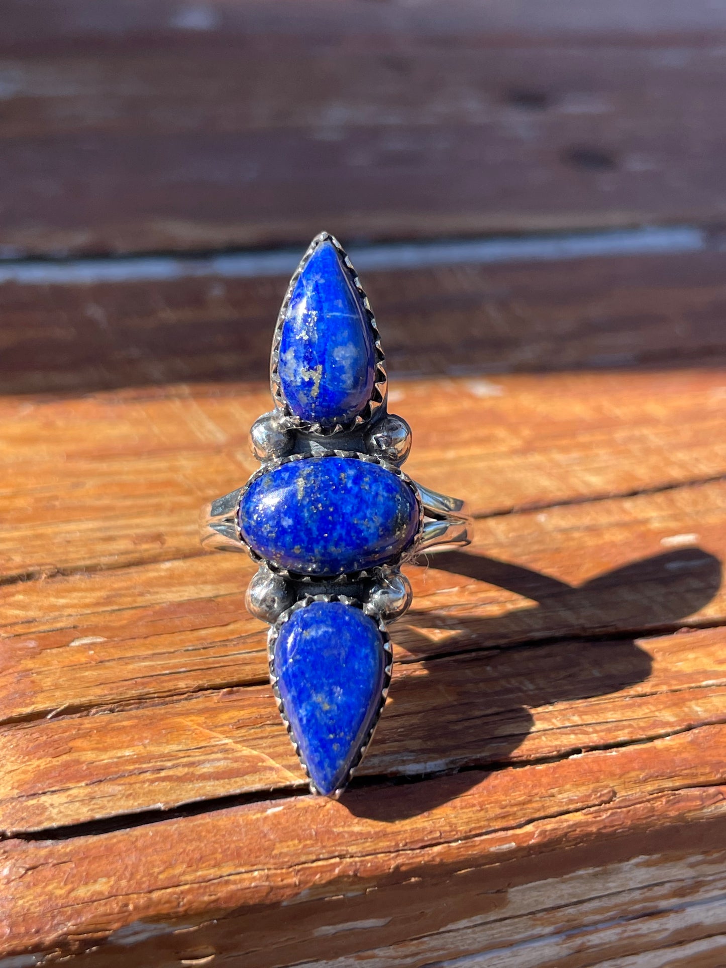 Lapis Ring | 925 Sterling Silver | Size 9 B948