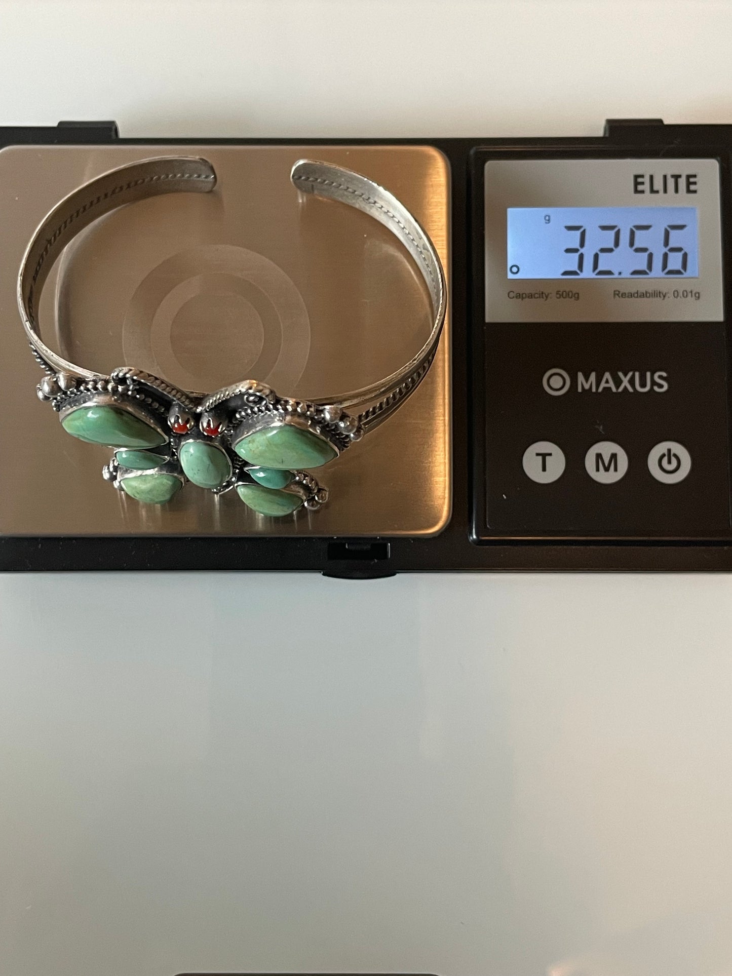 Turquoise Butterfly Cuff Bracelet | 925 Sterling Silver G321